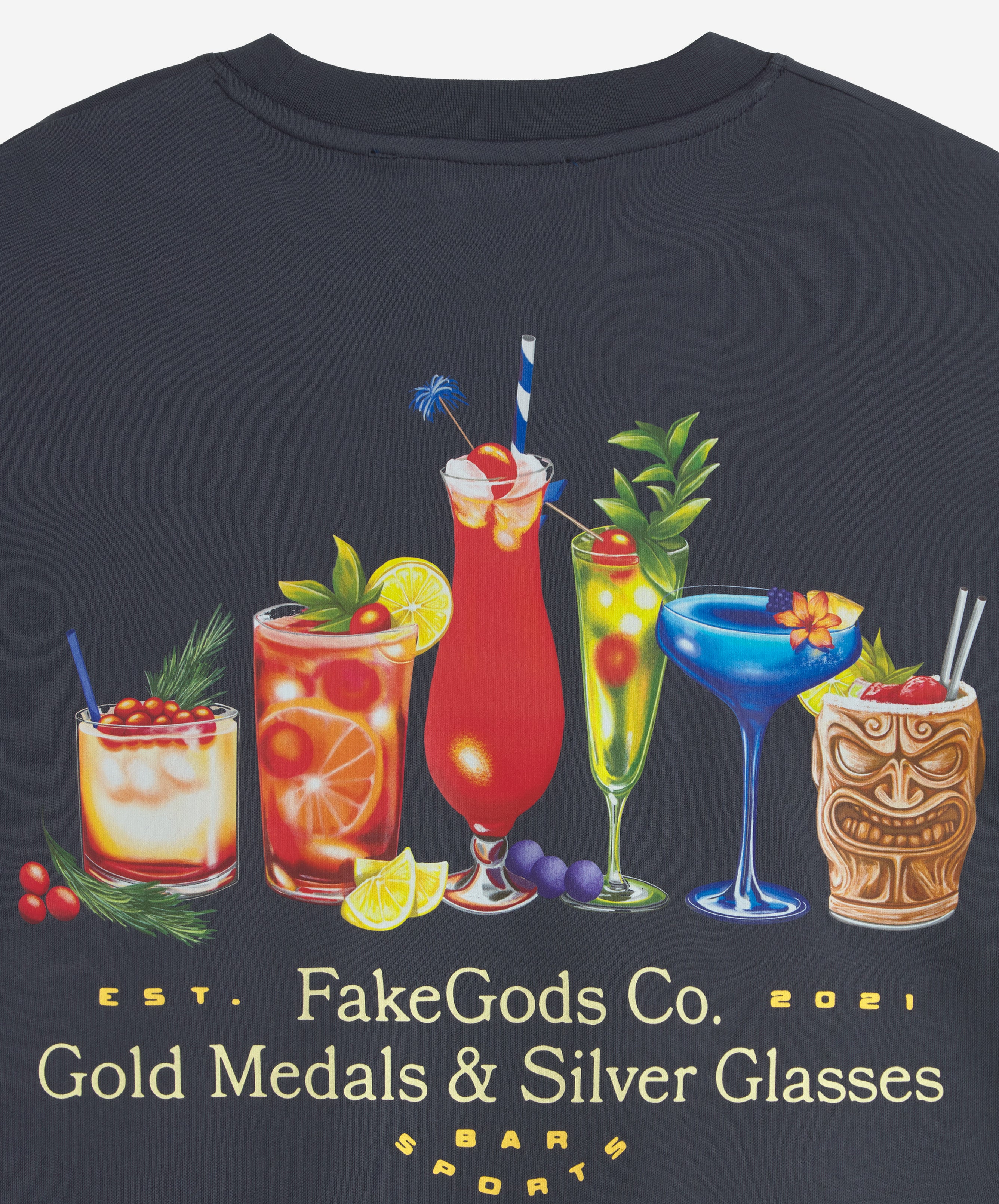 COCKTAIL TEE DARK GREY