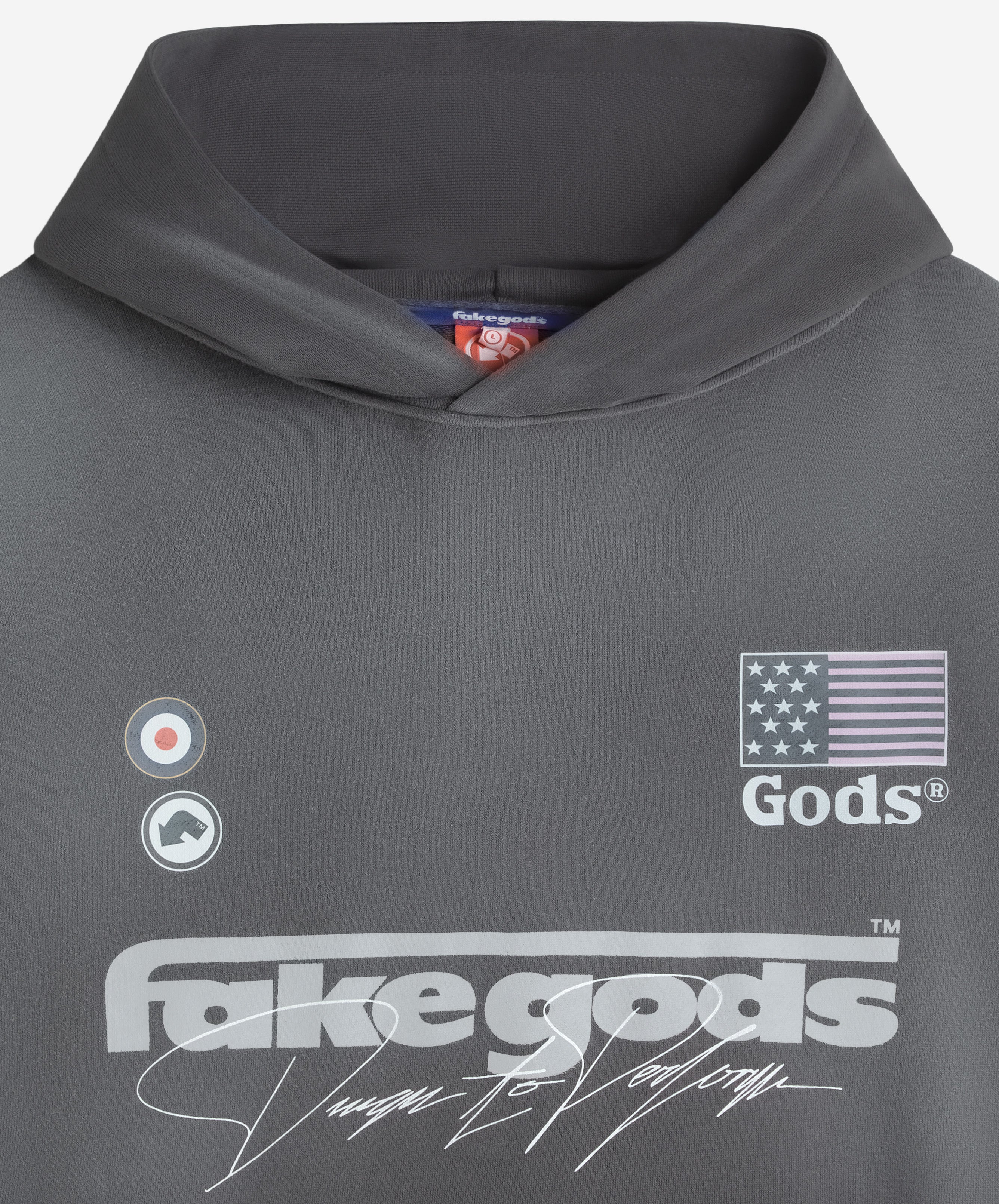 SIGNATURE WASHED HOODIE DARK GREY