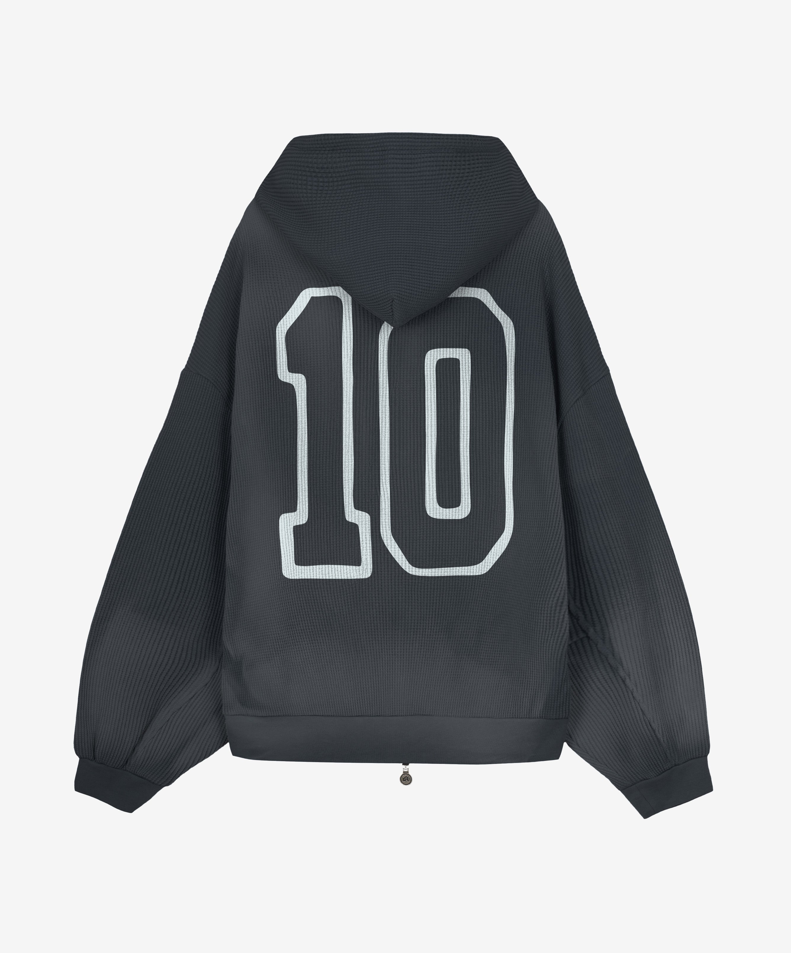 WAFFLE ZIPPER DARK GREY
