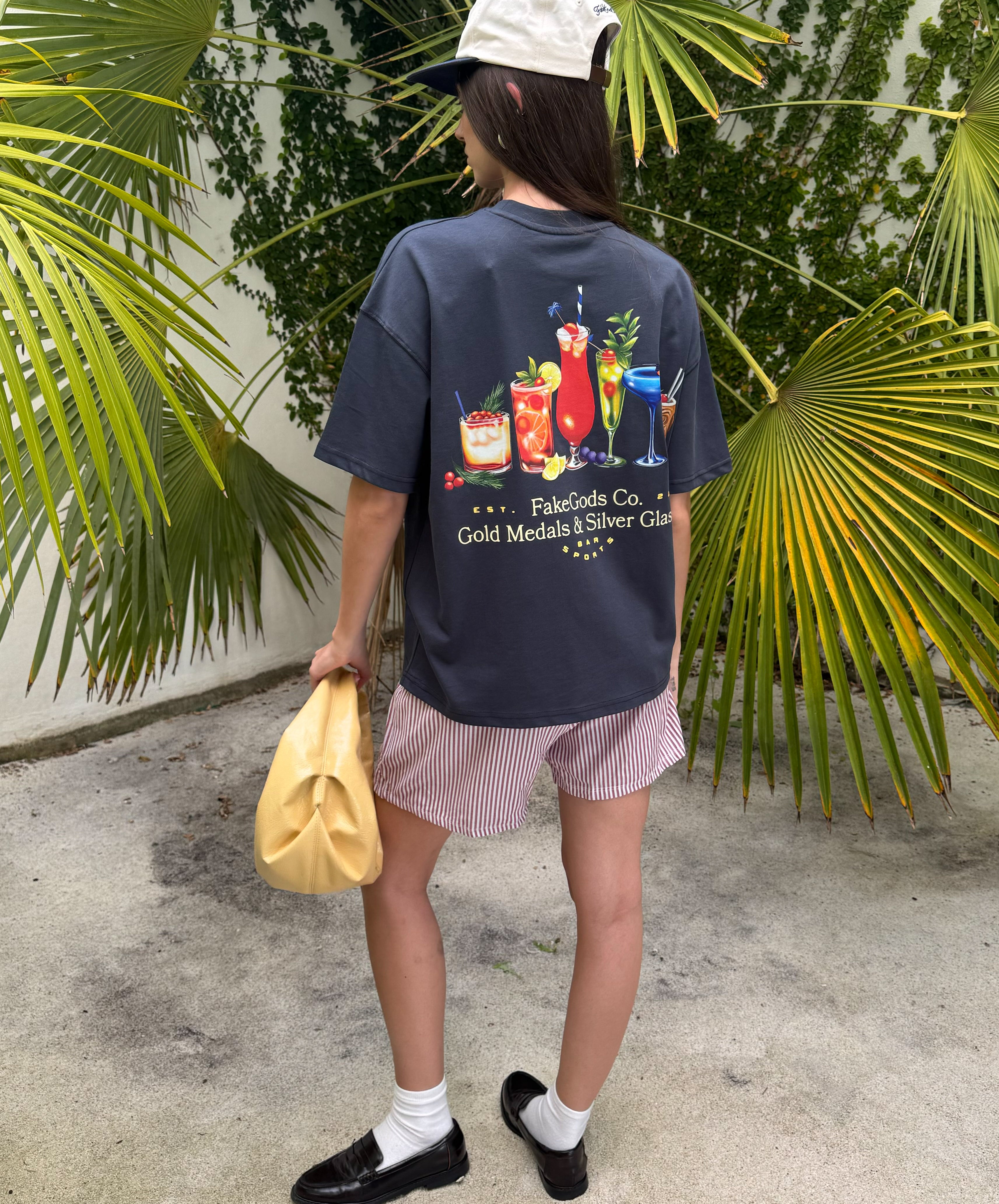 COCKTAIL TEE DARK GREY