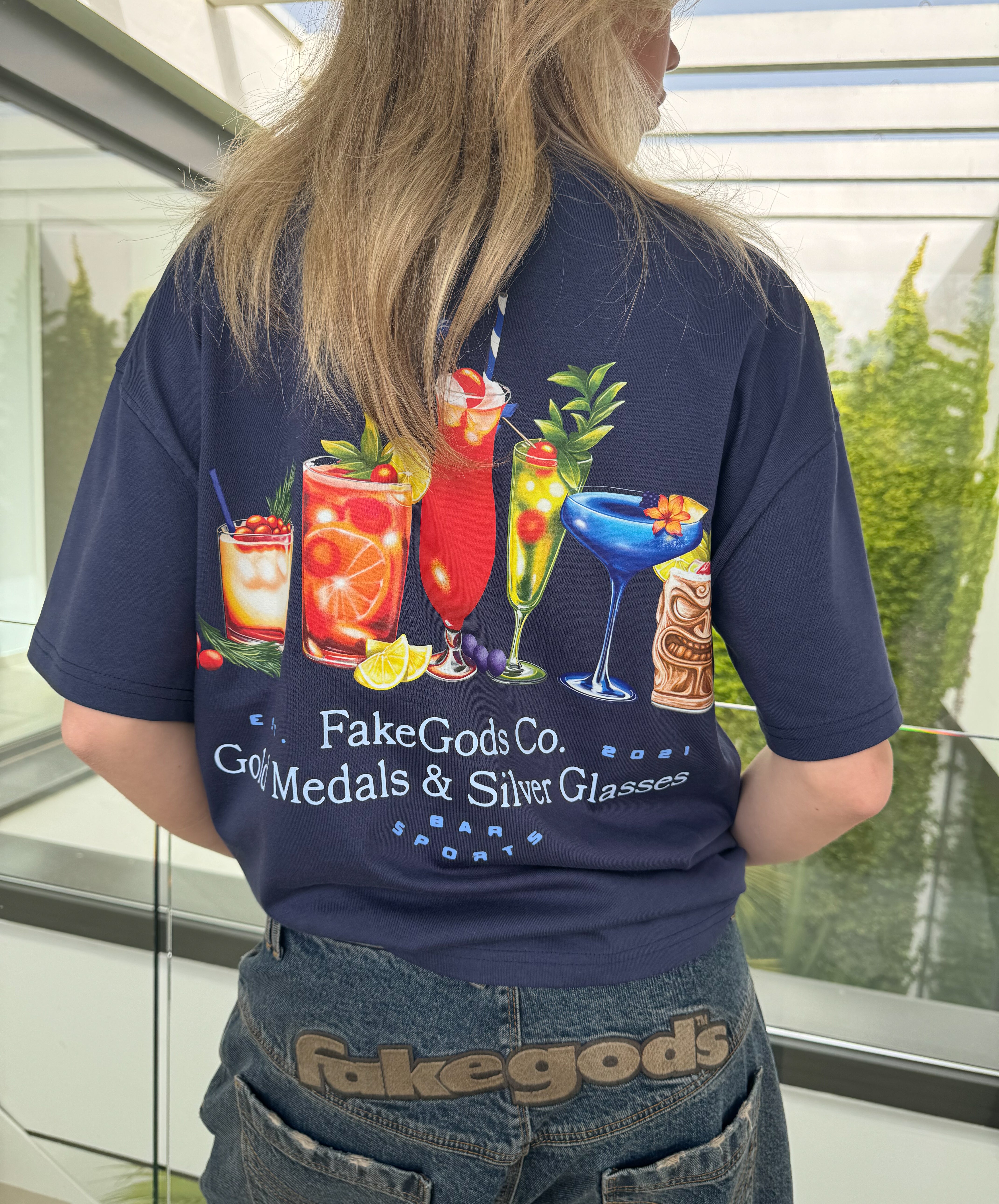COCKTAIL TEE NAVY