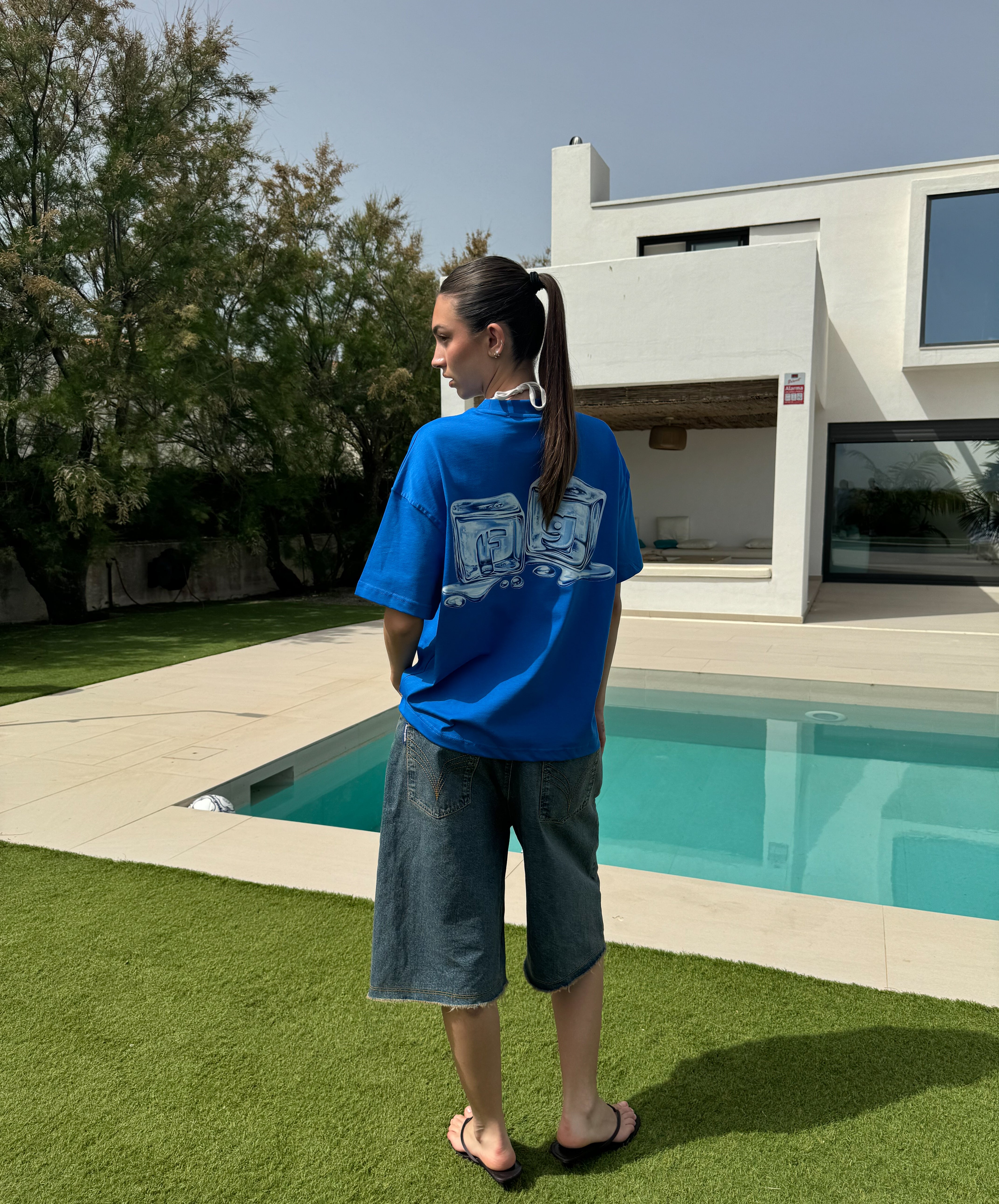 ICE CUBE TEE BLUE