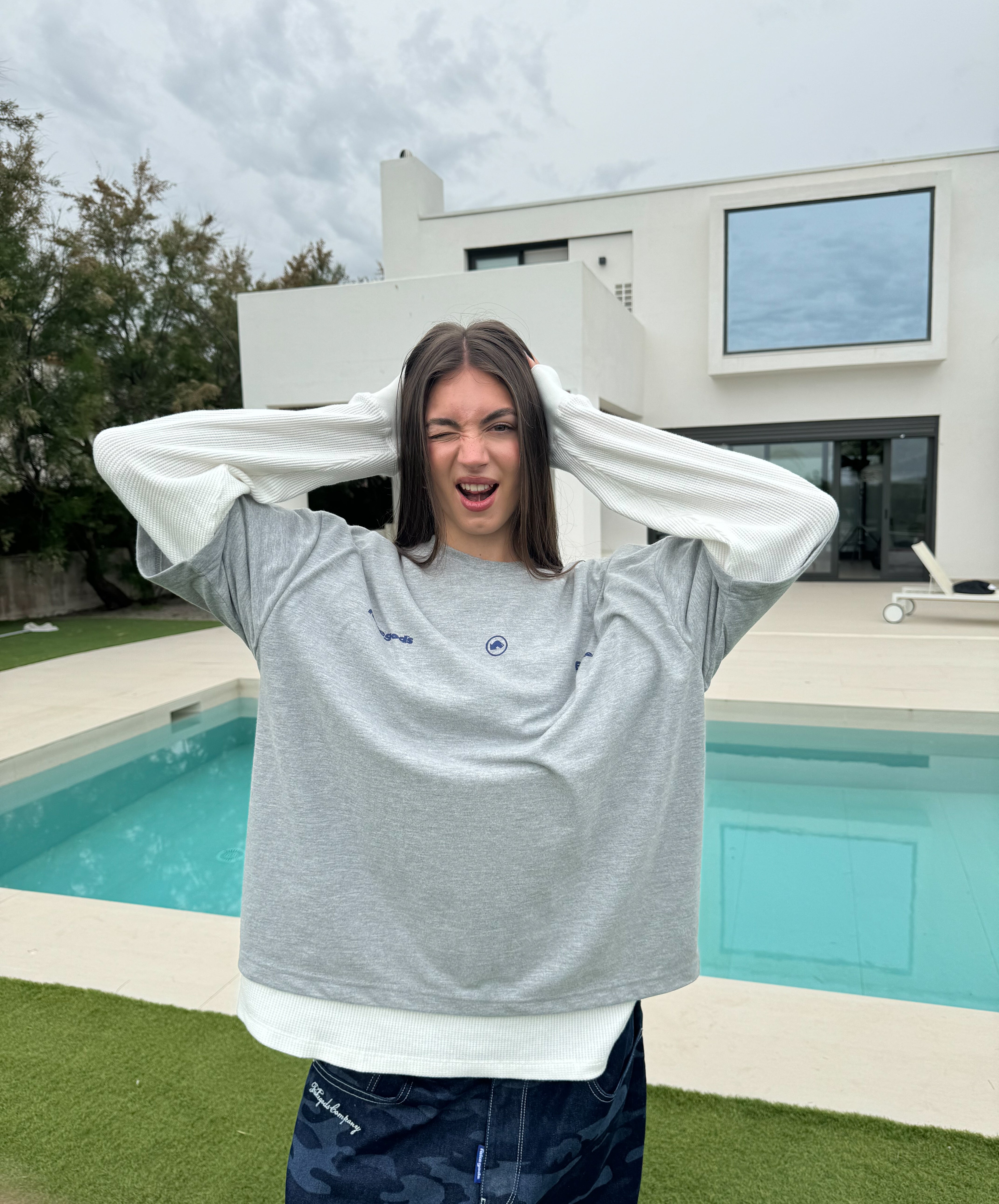 DROPPER BOXY TEE GREY