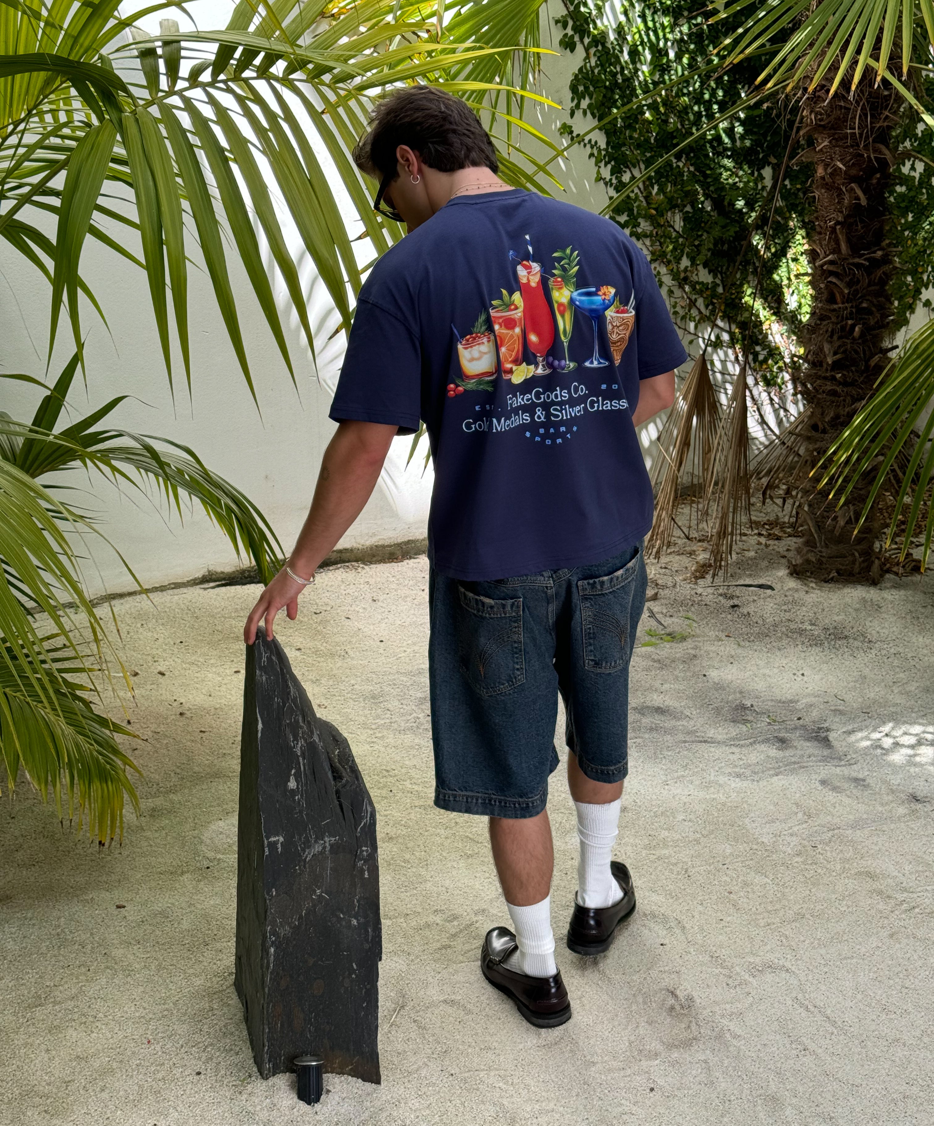 COCKTAIL TEE NAVY