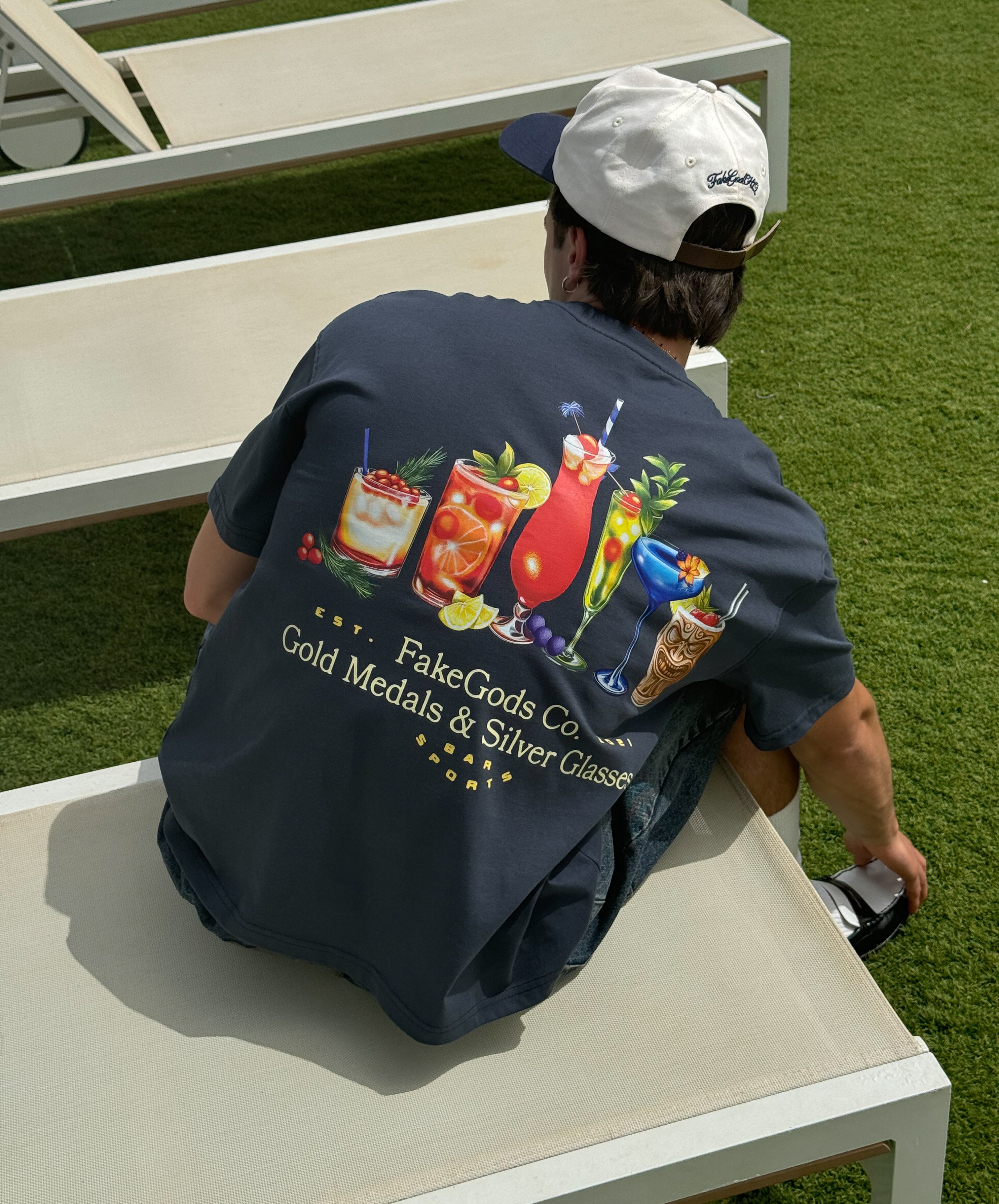COCKTAIL TEE DARK GREY