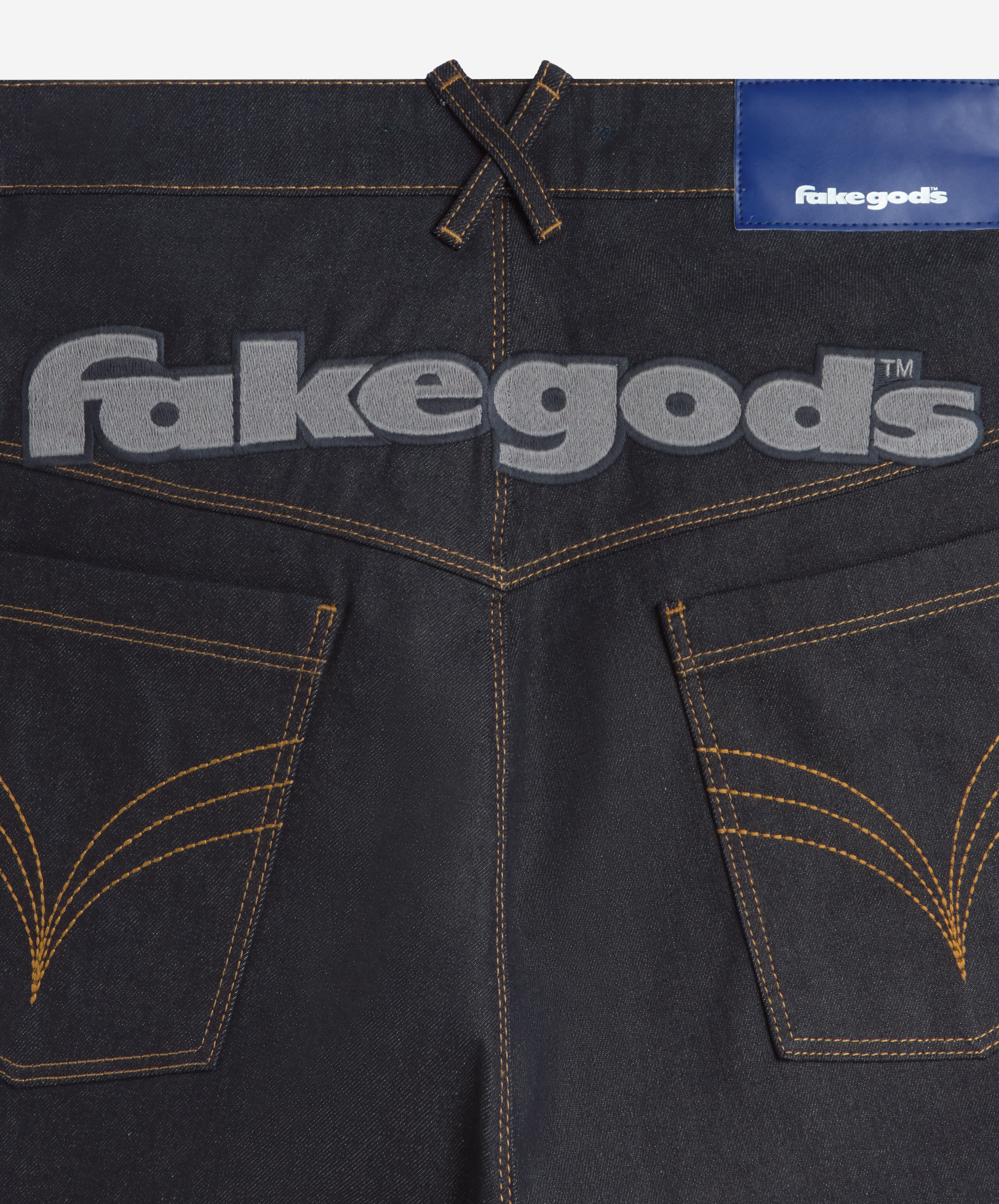 fakegods DENIM SHORTS WASHED GREY