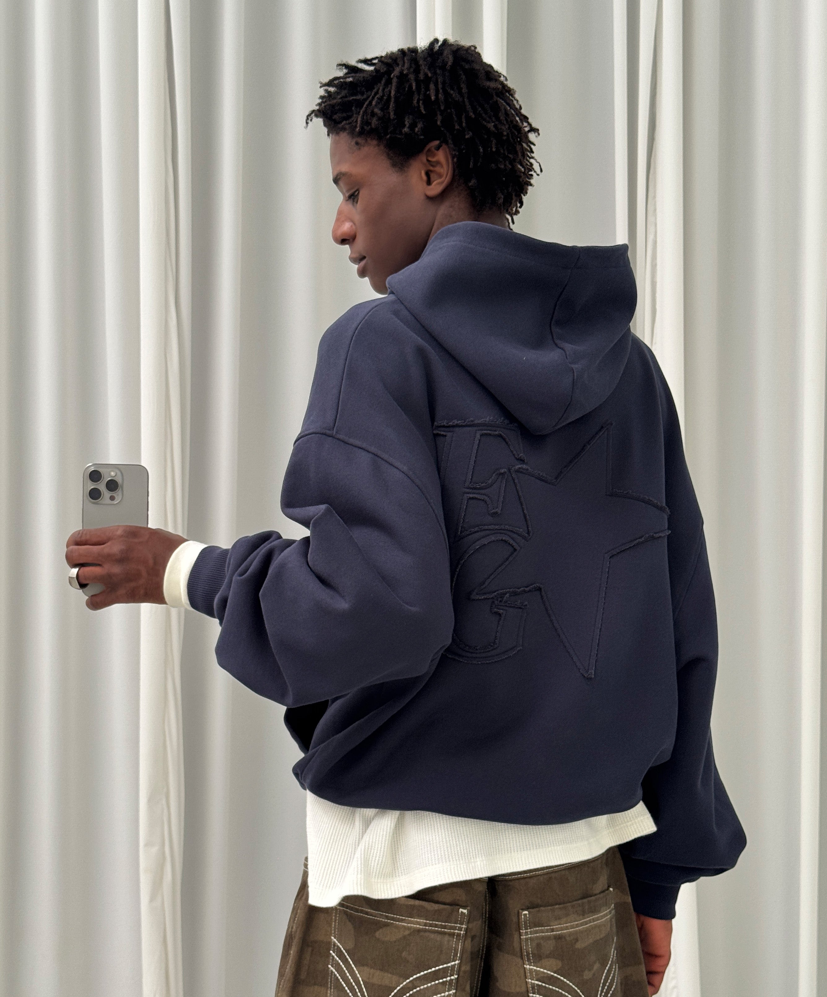 STAR HOODIE NAVY