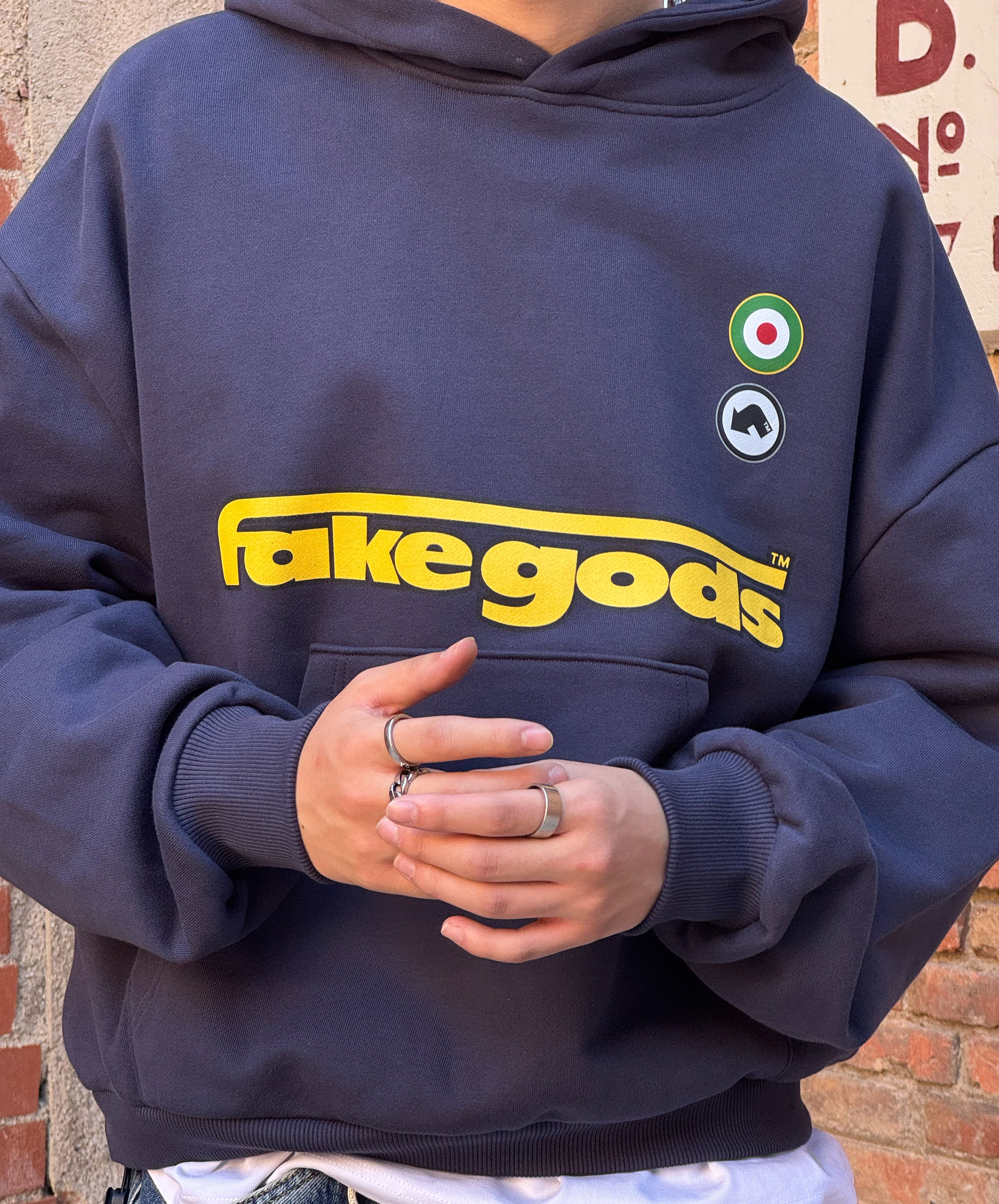 IMPERATORE BOXY HOODIE NAVY