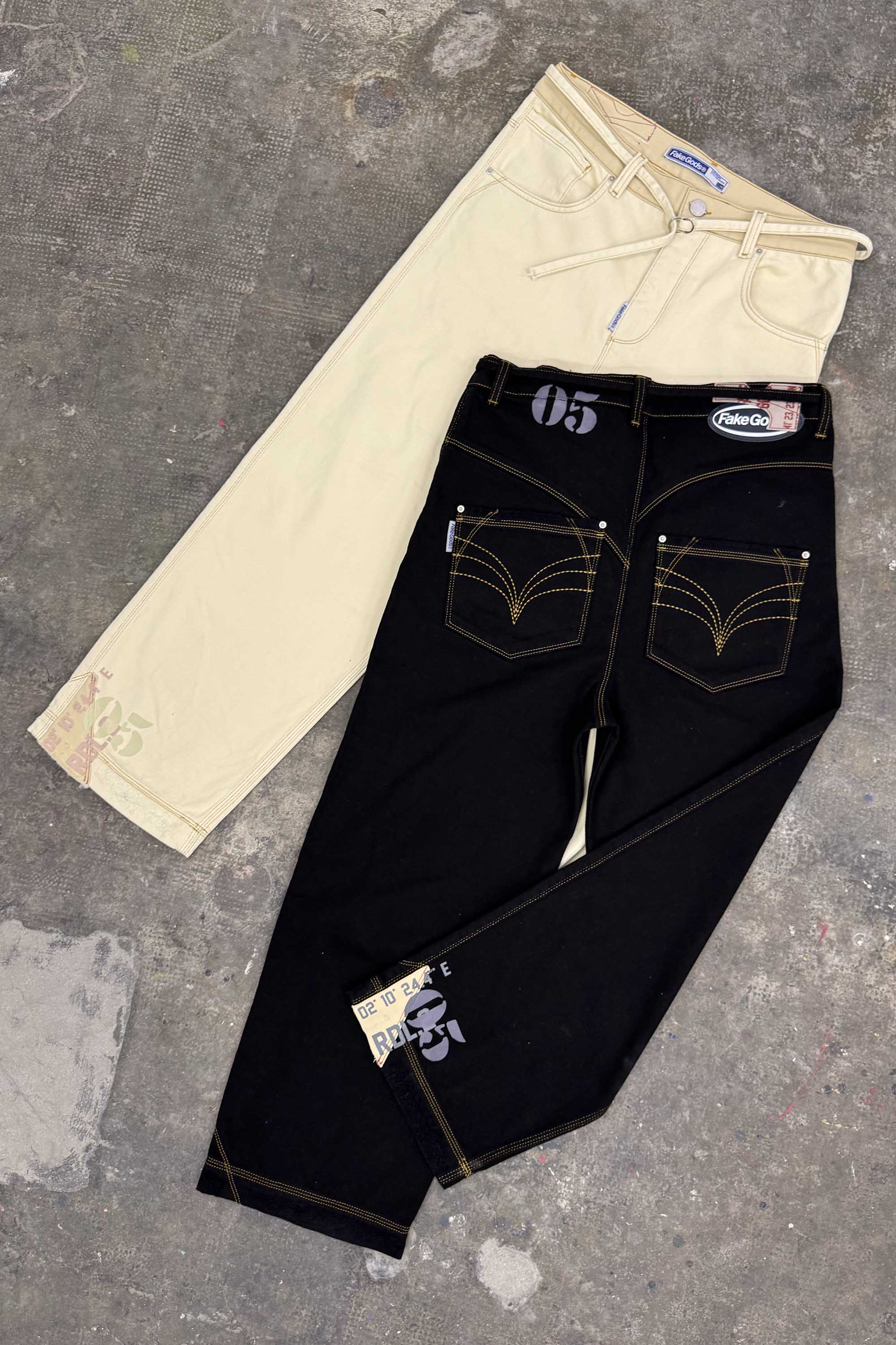 SAILOR DENIM JEANS CREAM