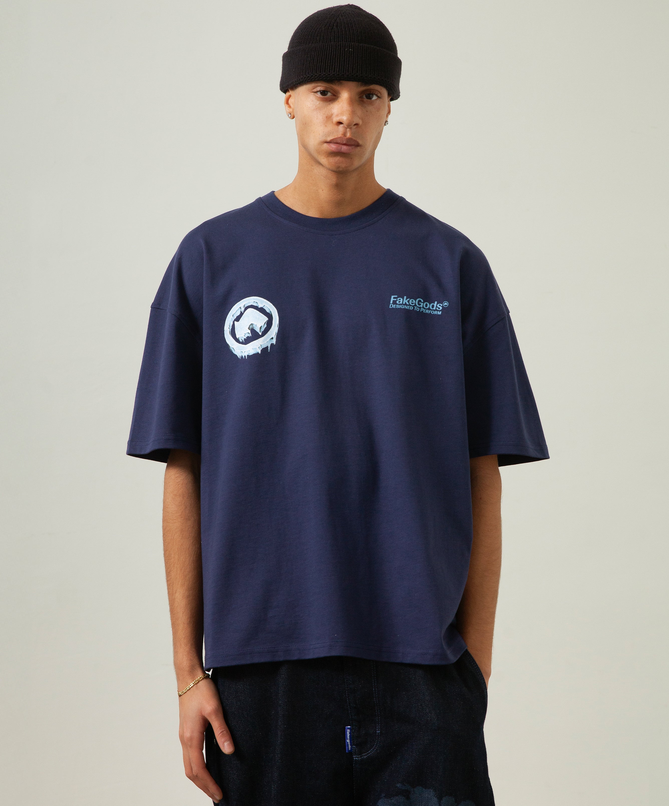 ICED LOGO TEE NAVY