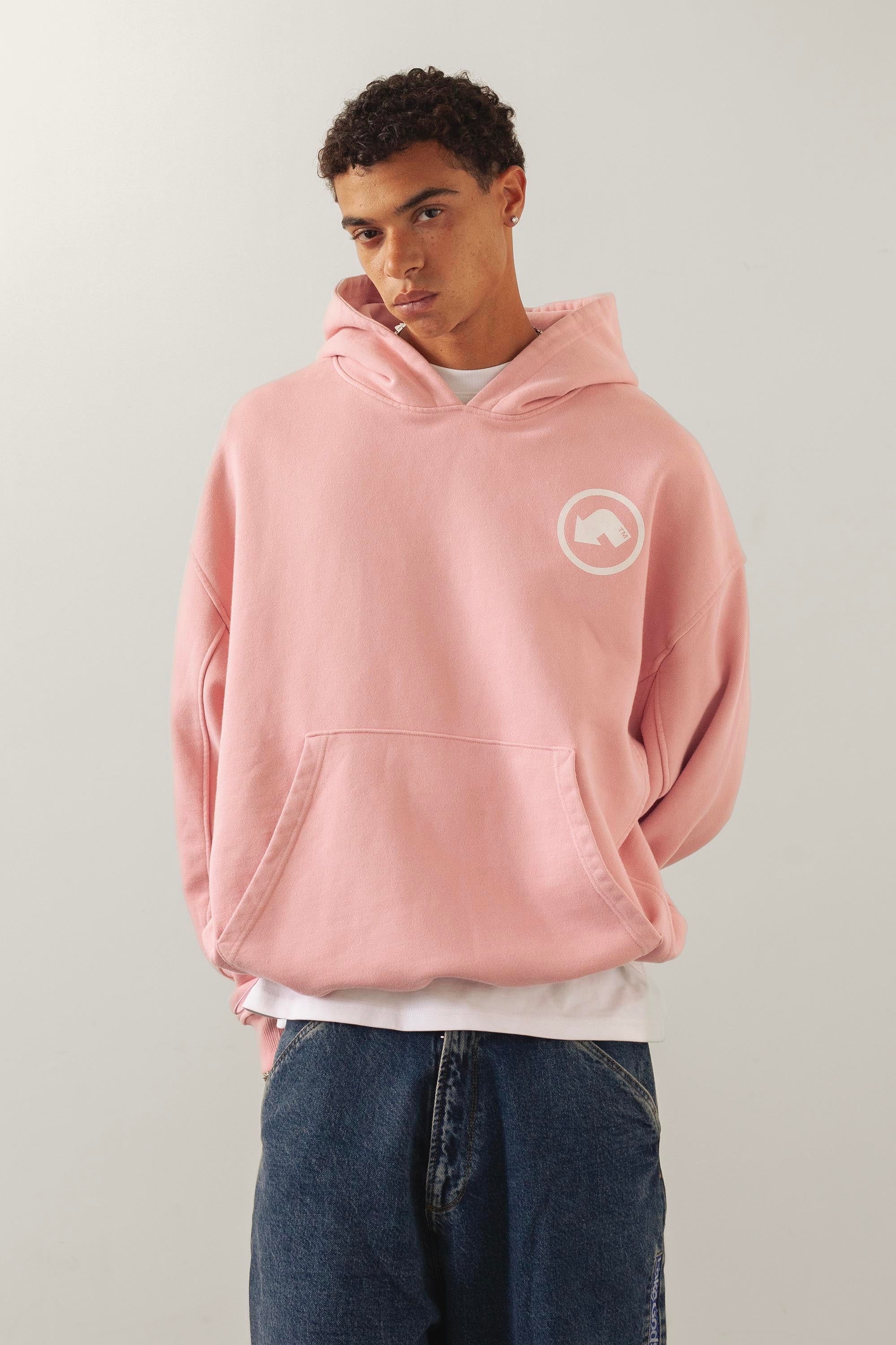 TM WASHED HOODIE ROSE