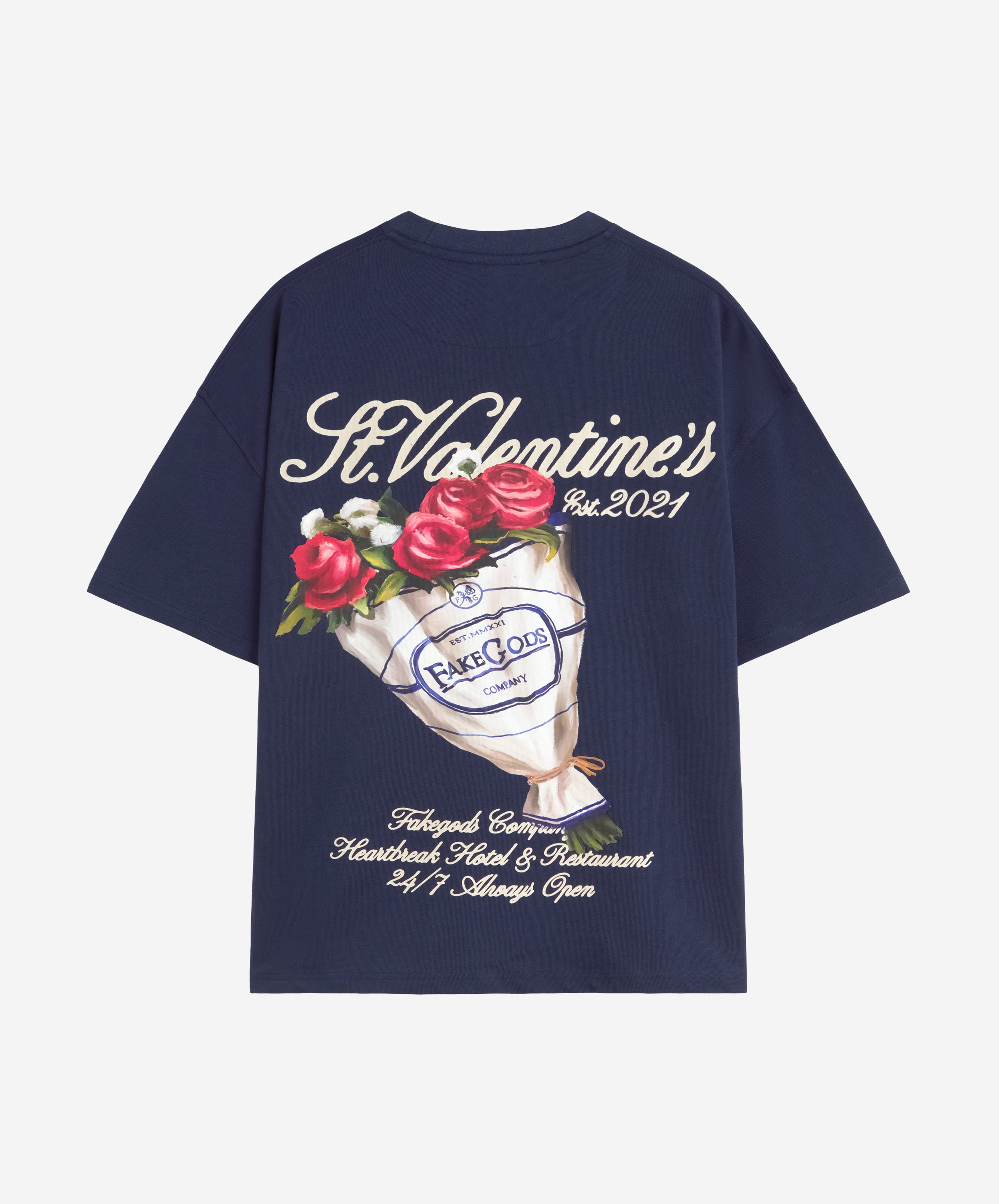 ROSE BOUQUET TEE NAVY