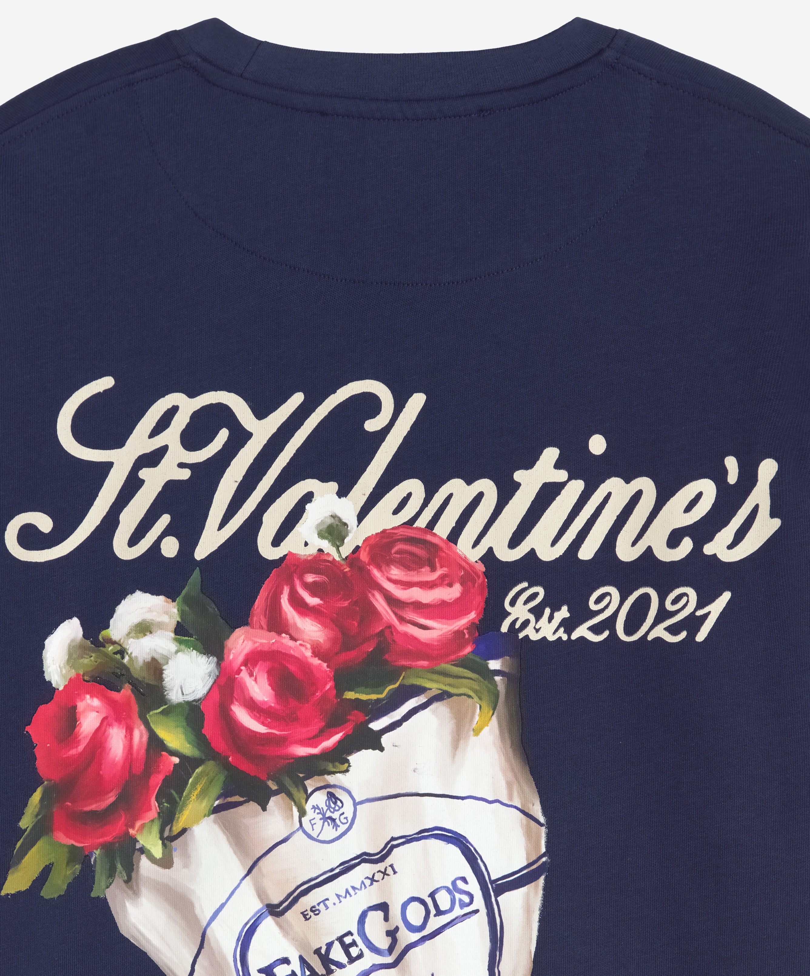 ROSE BOUQUET TEE NAVY