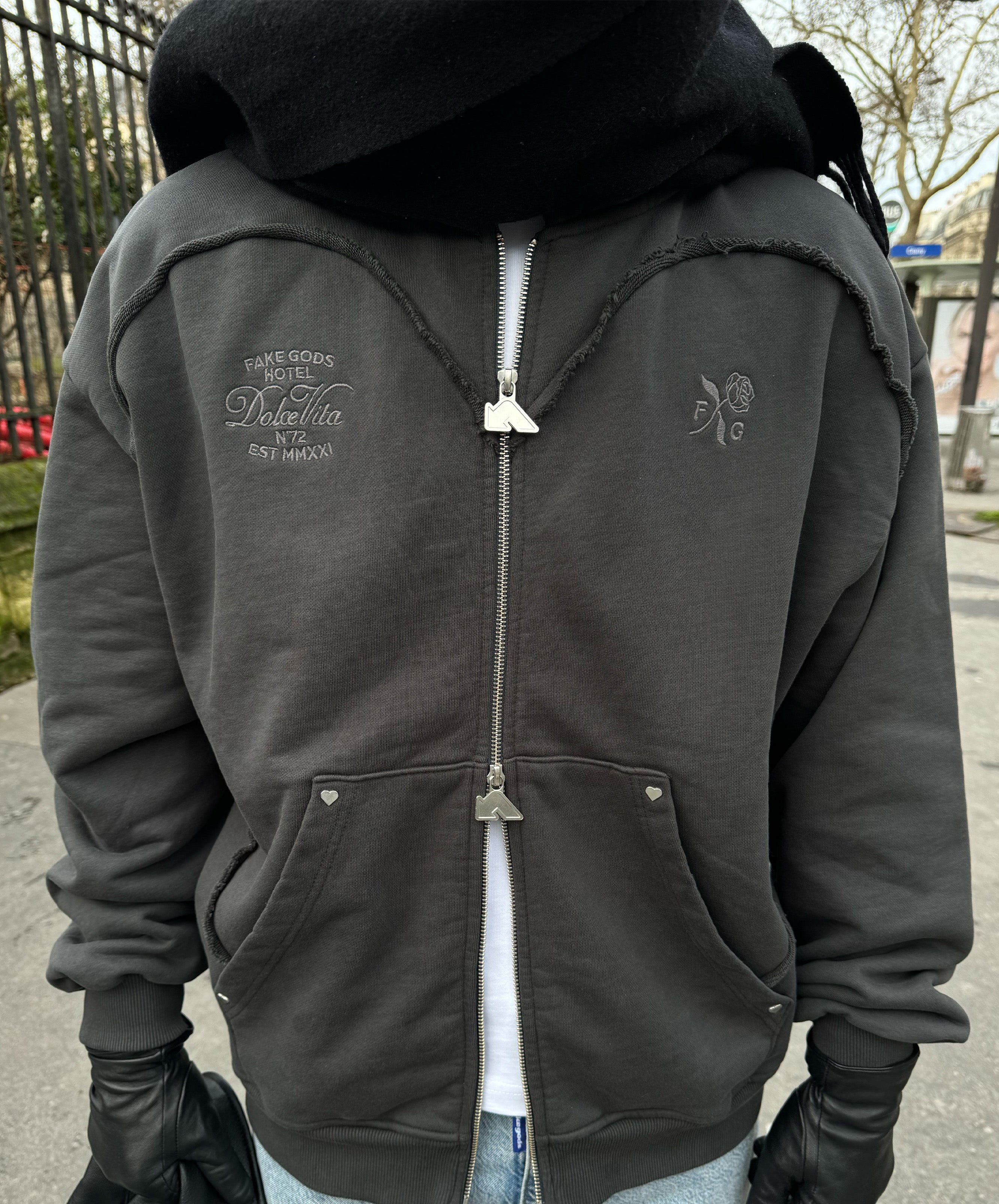 DOLCE VITA ZIPPER DARK GREY