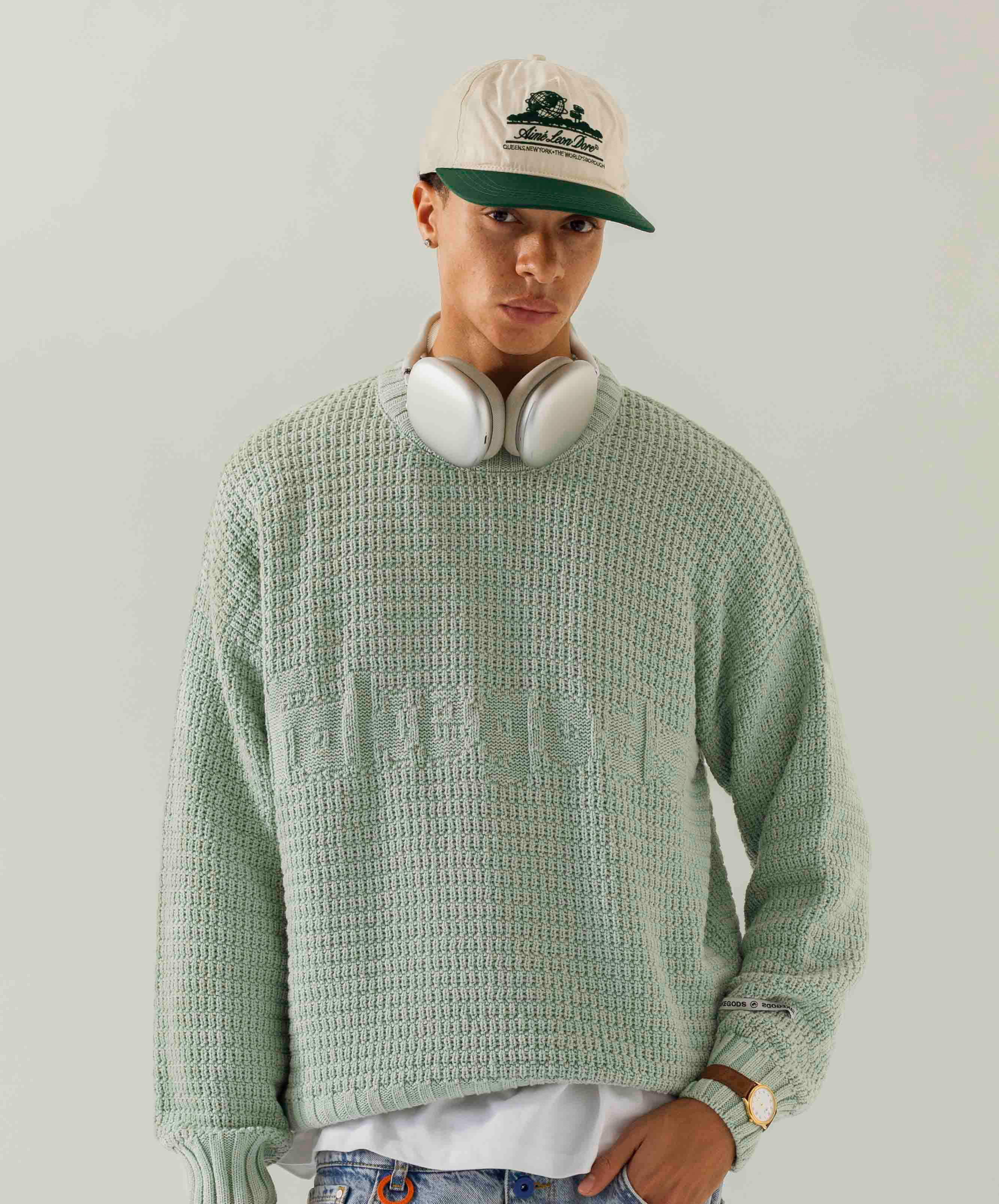 CHECKPOINT KNITTED SWEATER GREEN