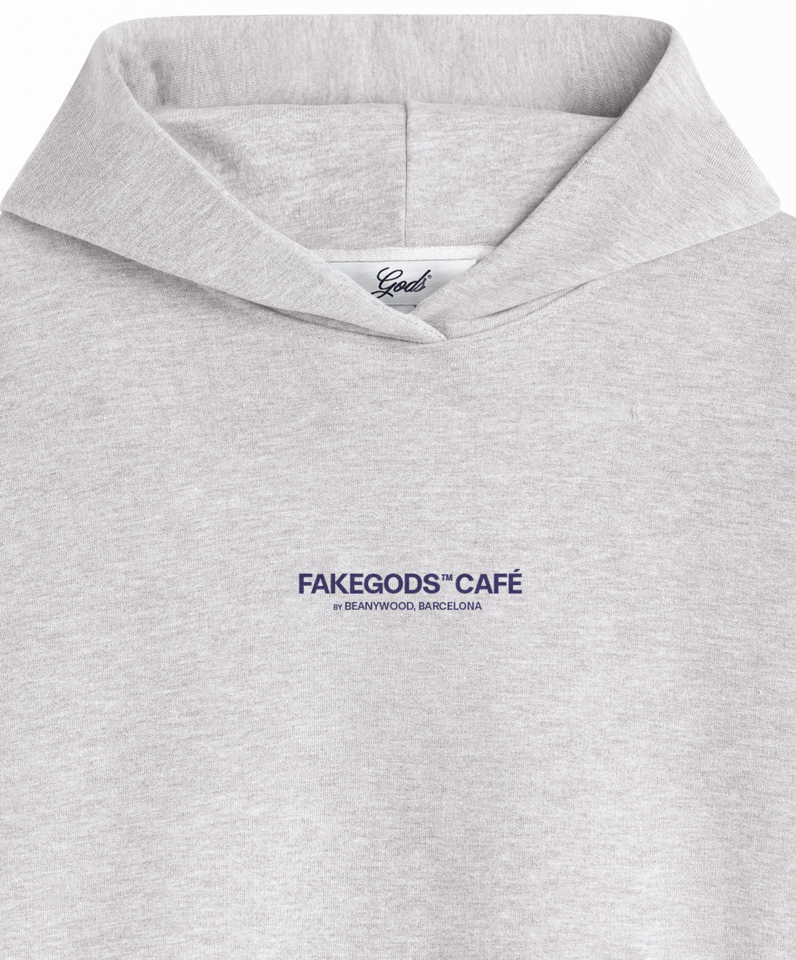GODS CAFE HOODIE GREY MELANGE
