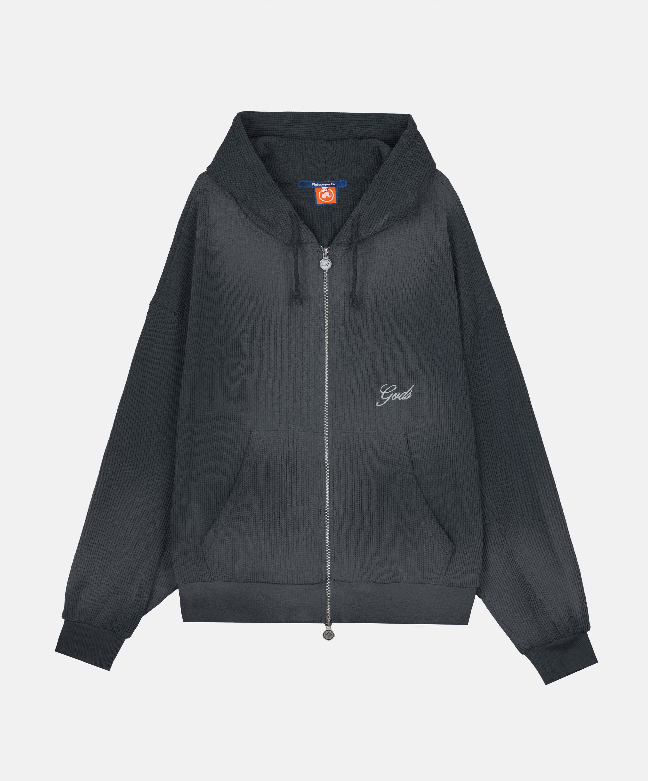 WAFFLE ZIPPER DARK GREY