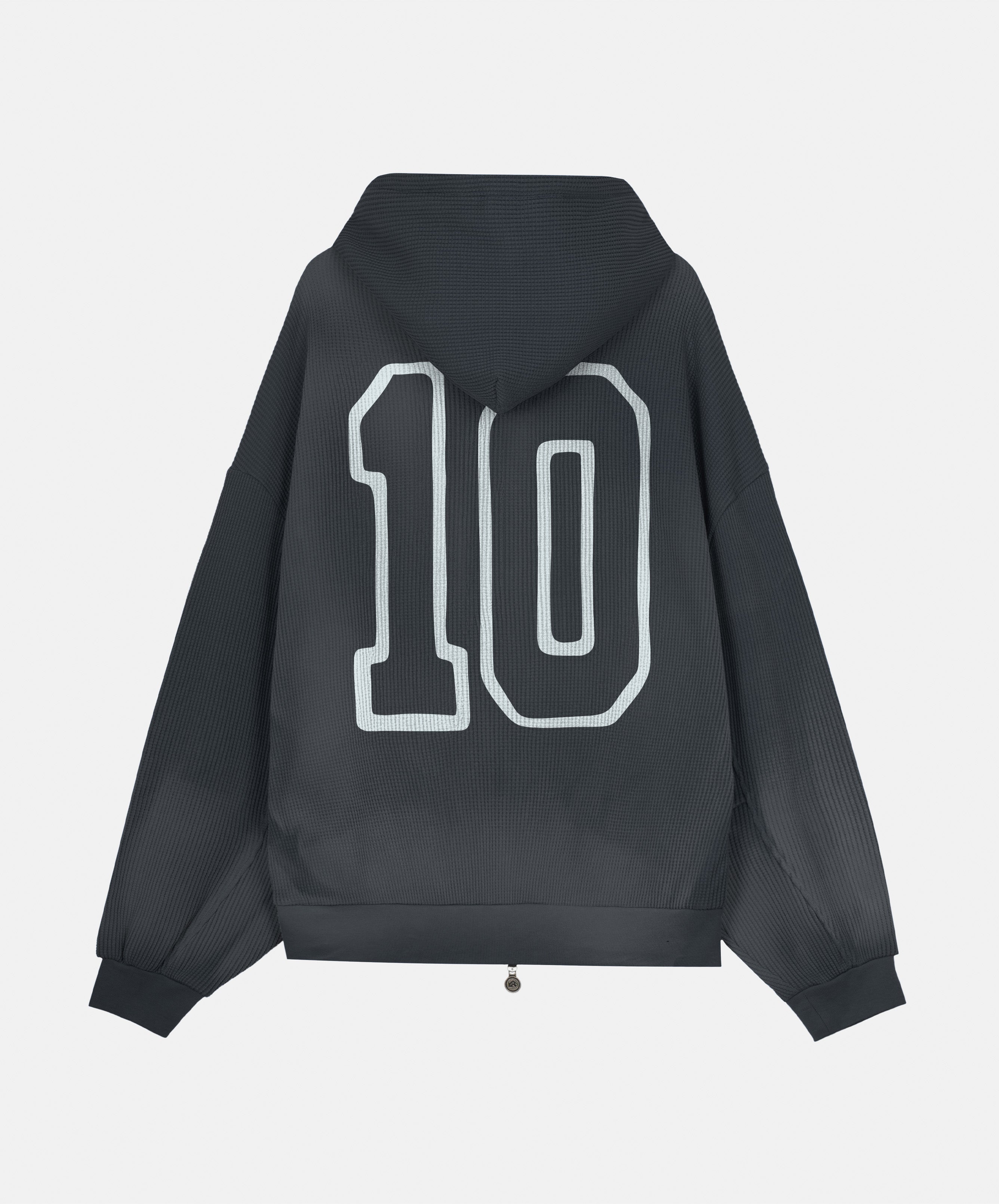 WAFFLE ZIPPER DARK GREY