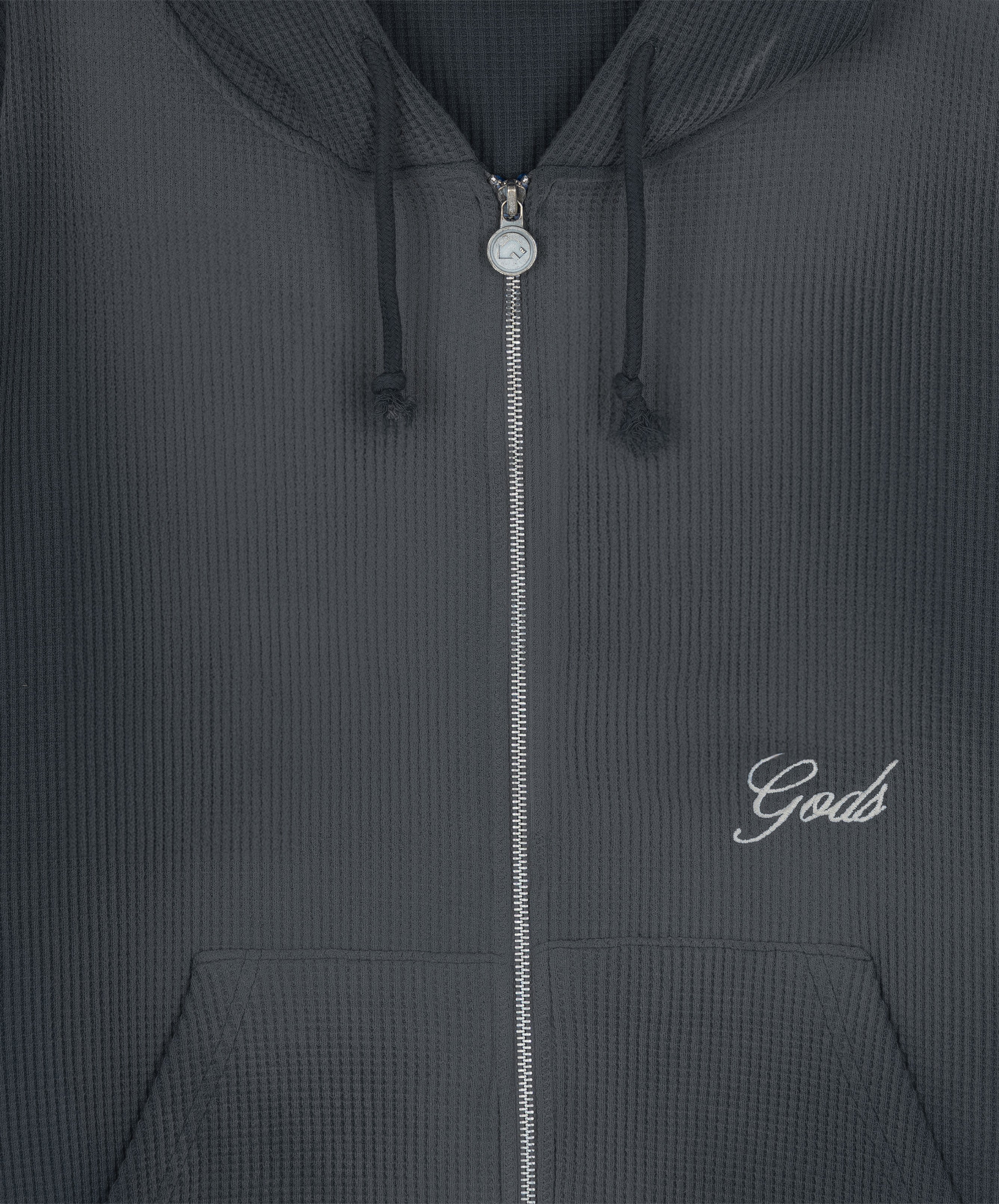 WAFFLE ZIPPER DARK GREY