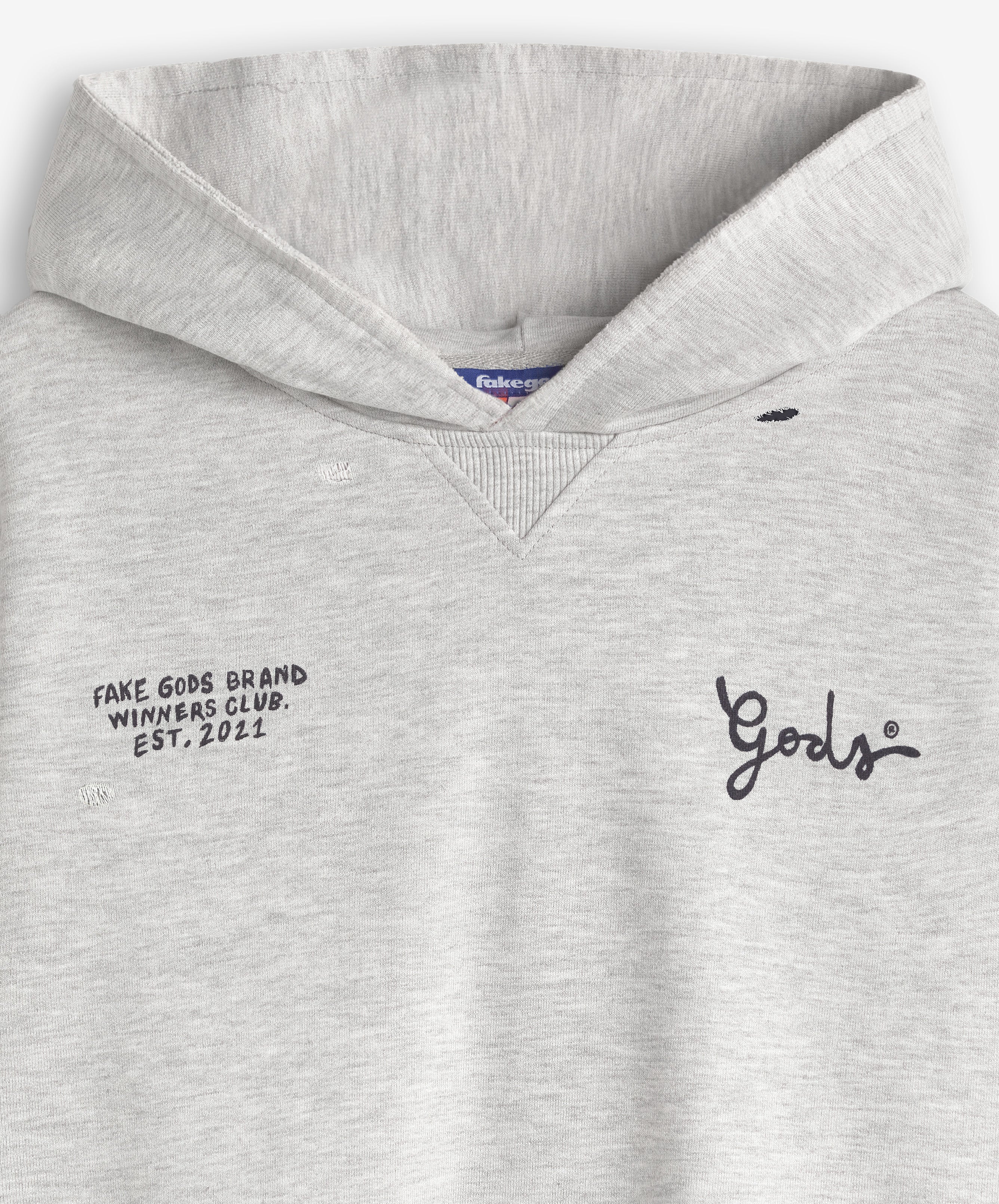 GODS HOODIE GREY MELANGE