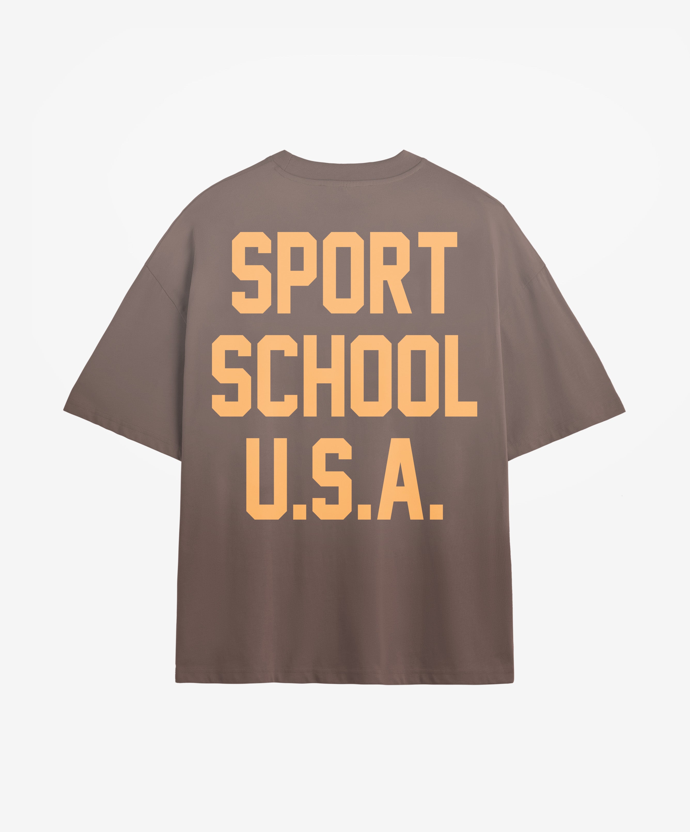 SPORTS SCHOOL USA BOXY TEE BROWN