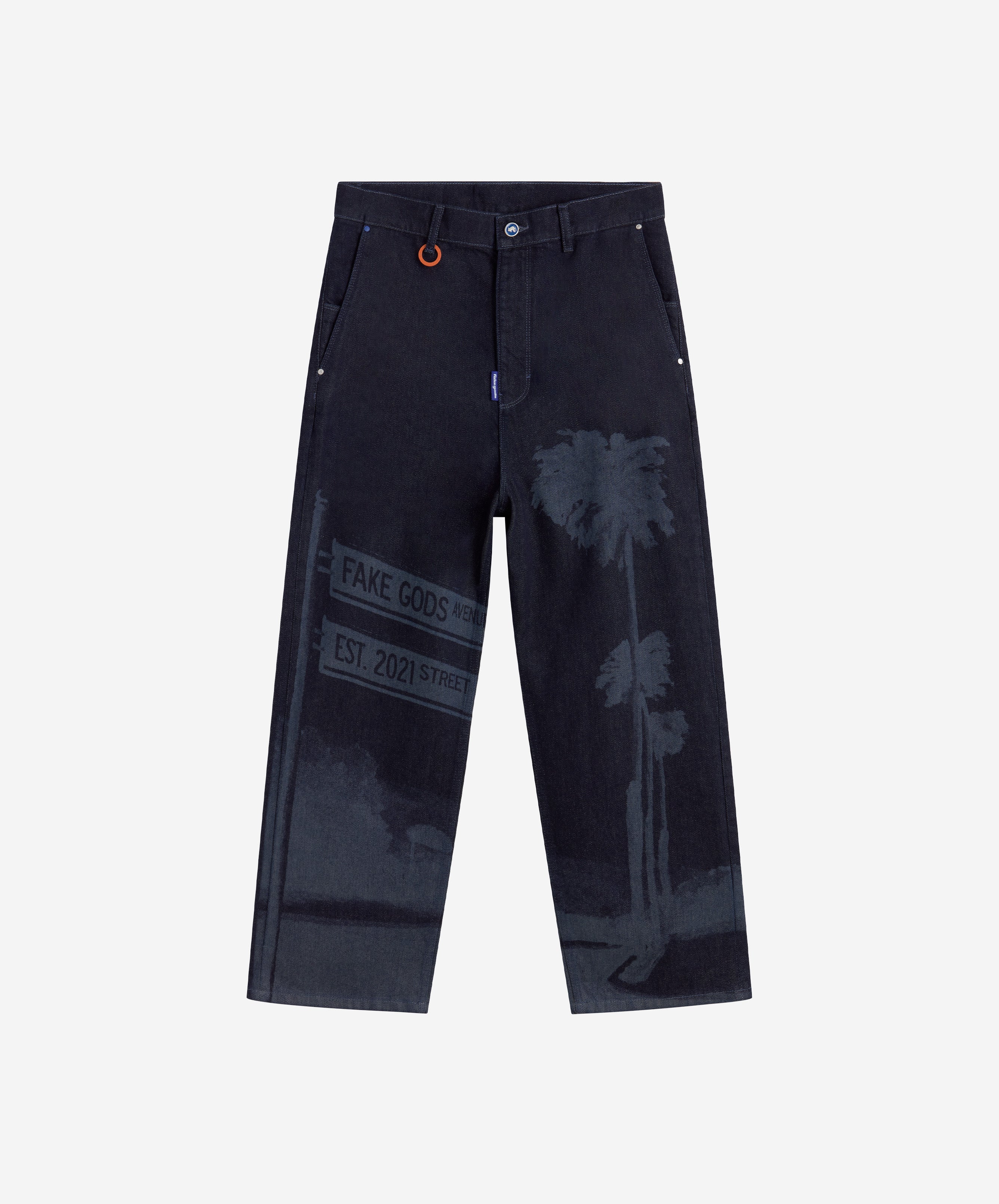 STRAIGHT DENIM JEANS NAVY