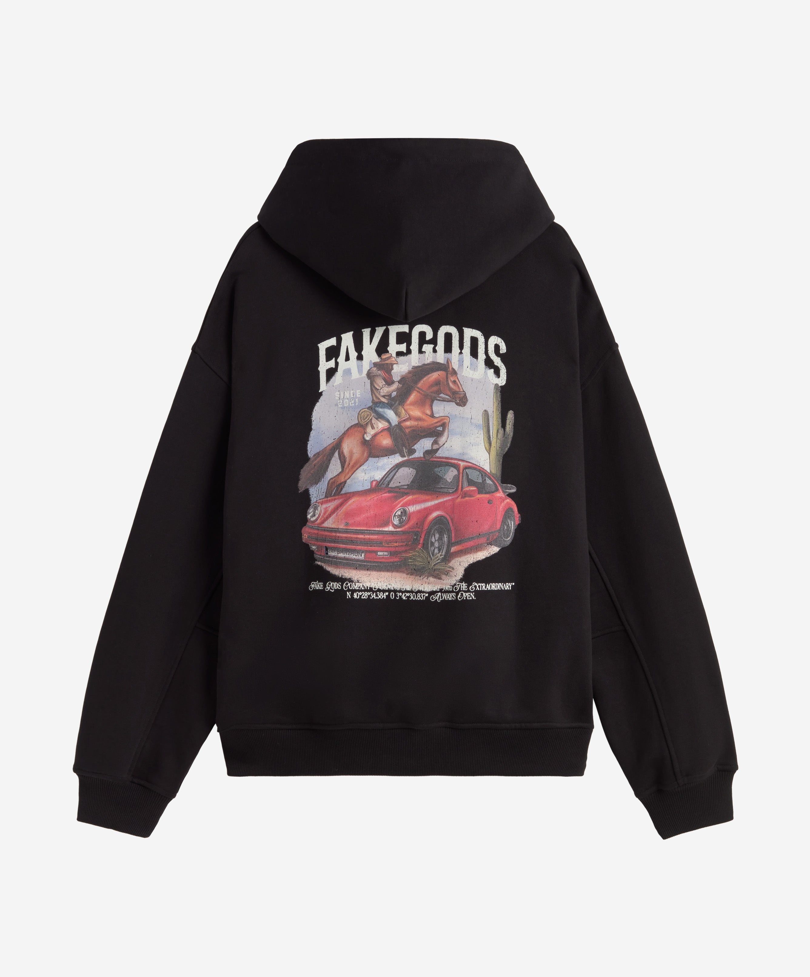 HORSE-CAR HOODIE BLACK