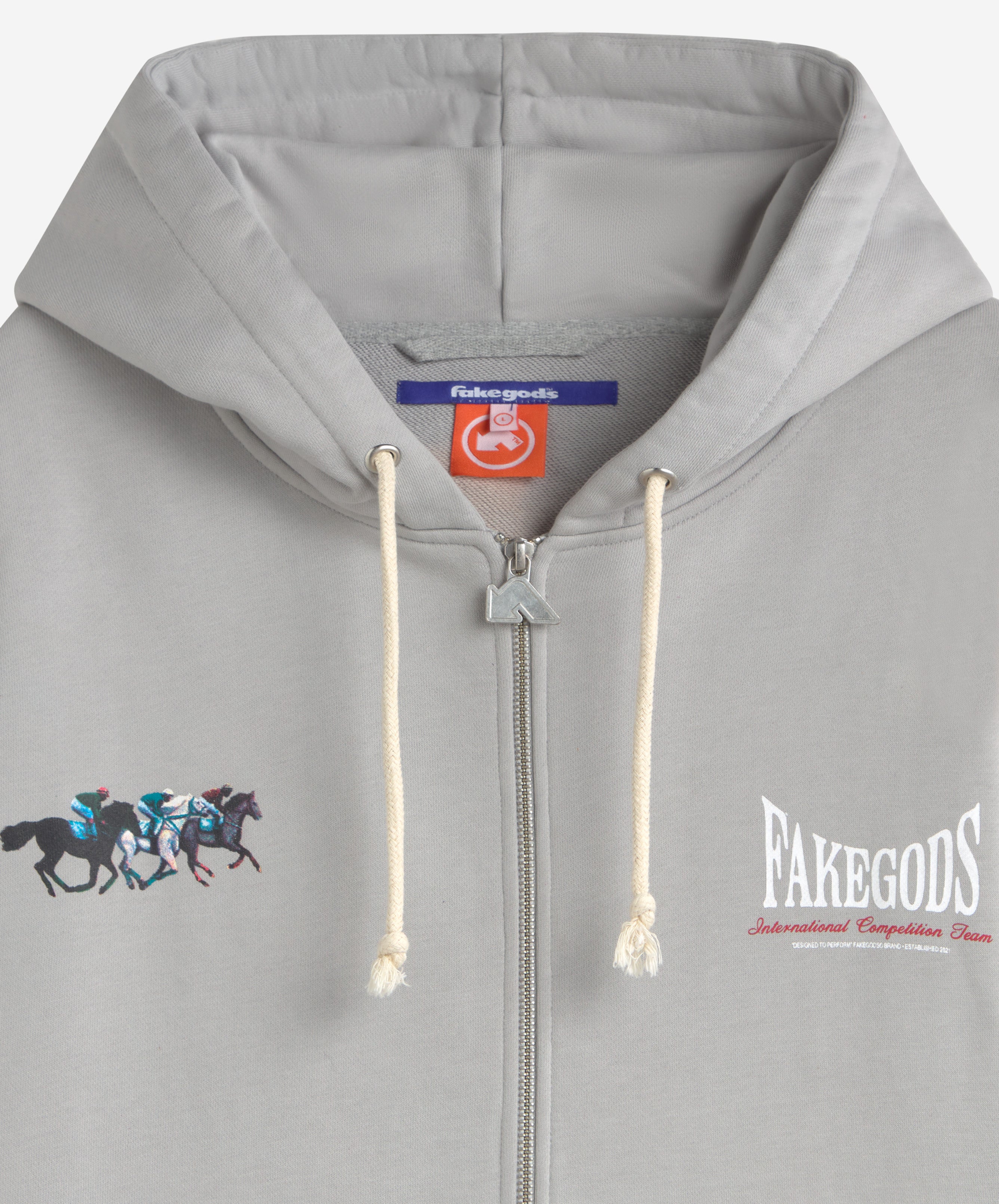 HORSE RACE ZIPPER LIGHT GREY