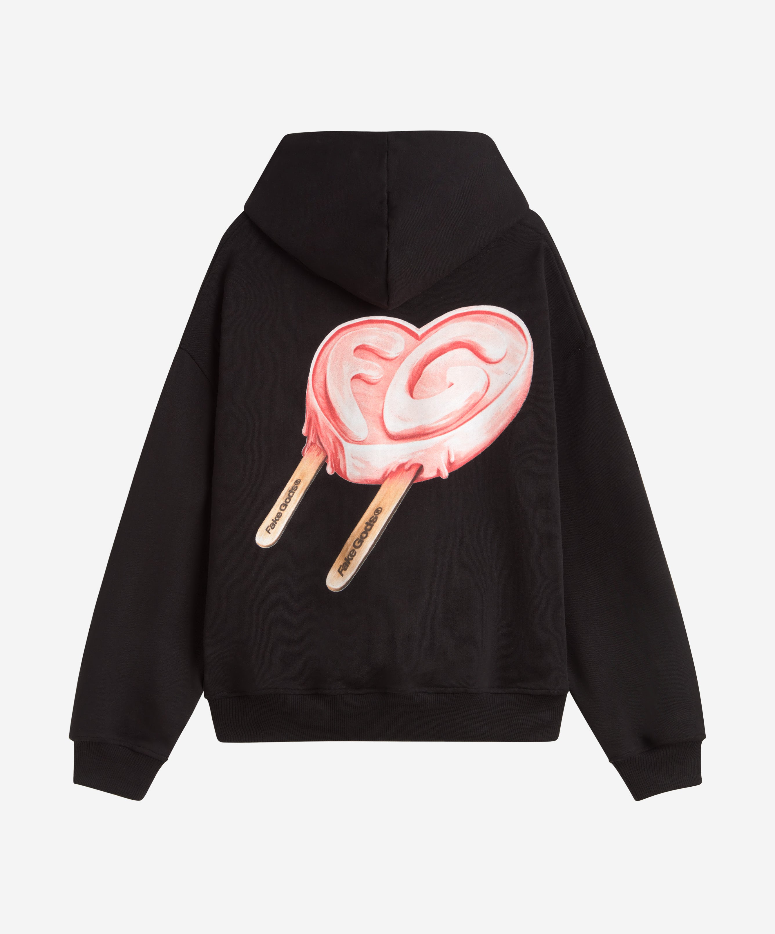 ICED HEART HOODIE BLACK