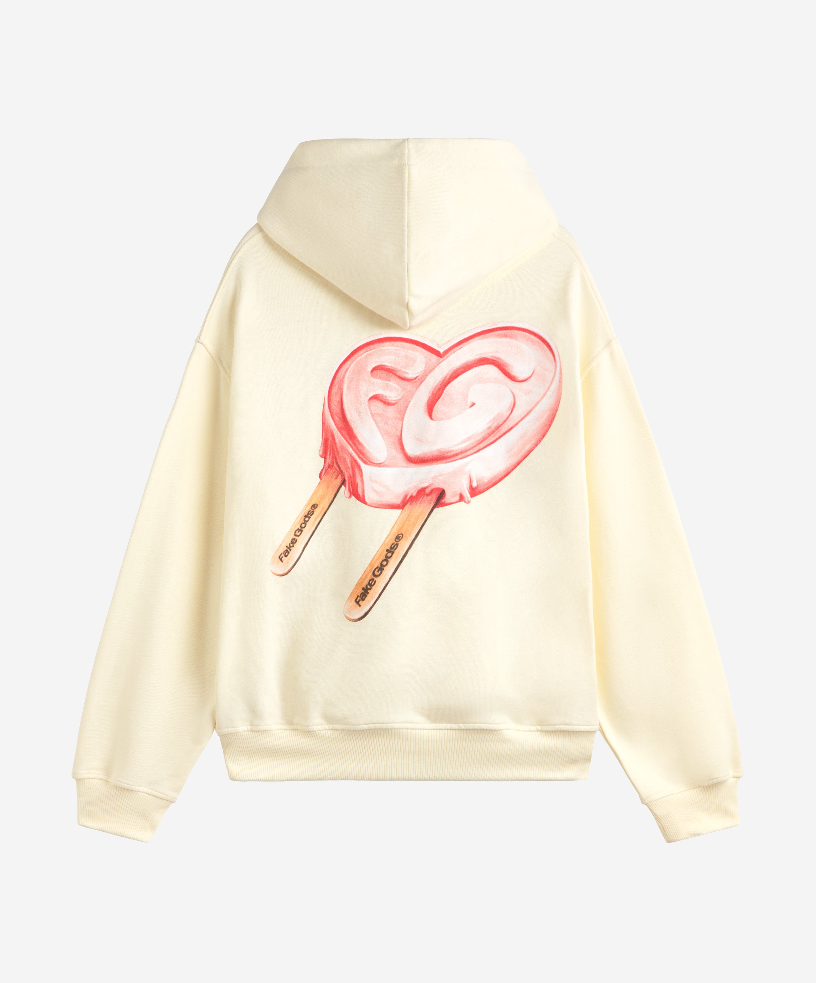 ICED HEART HOODIE CREAM