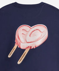 ICED HEART TEE NAVY