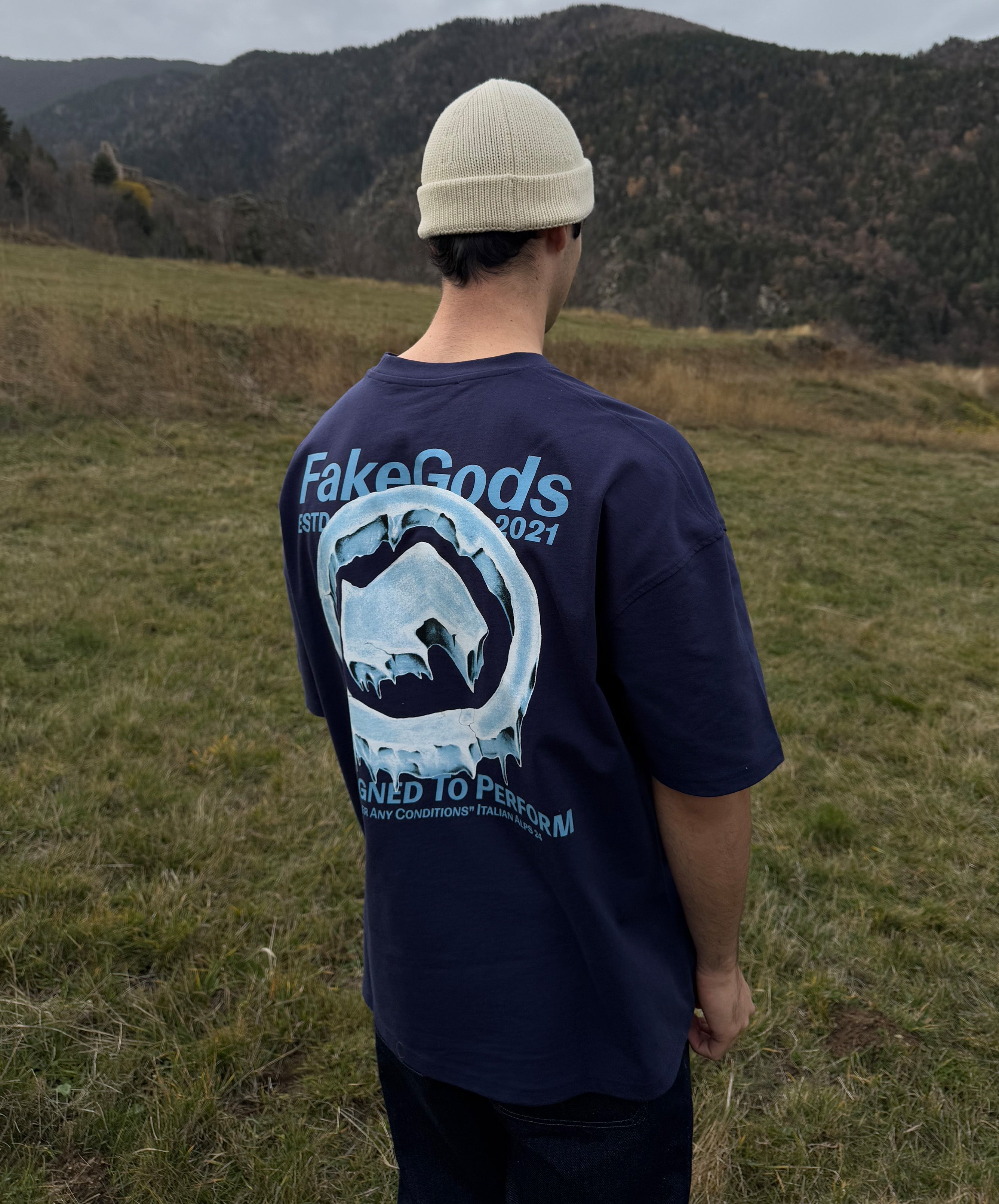 ICED LOGO TEE NAVY