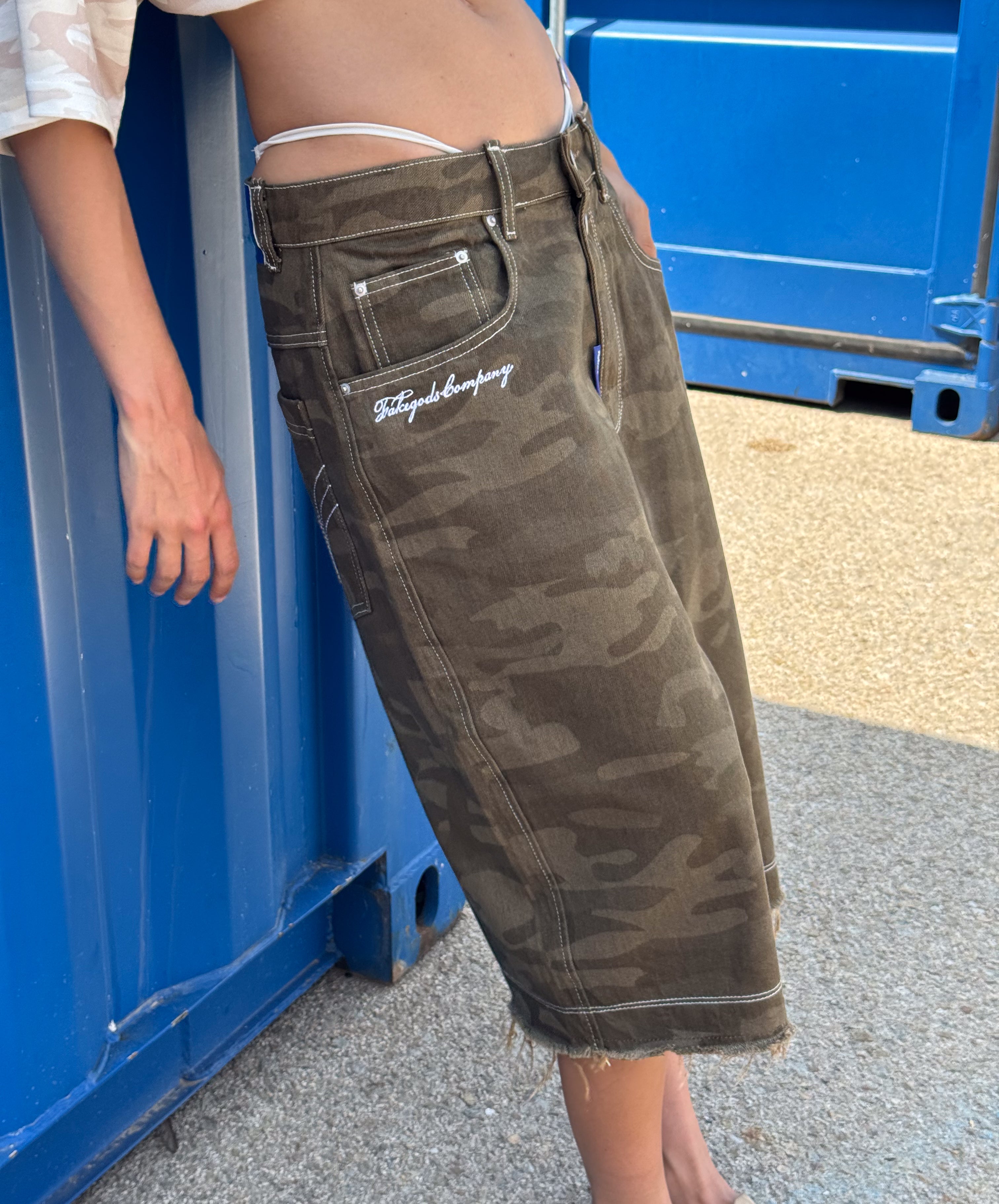CAMOUFLAGE JORTS BROWN