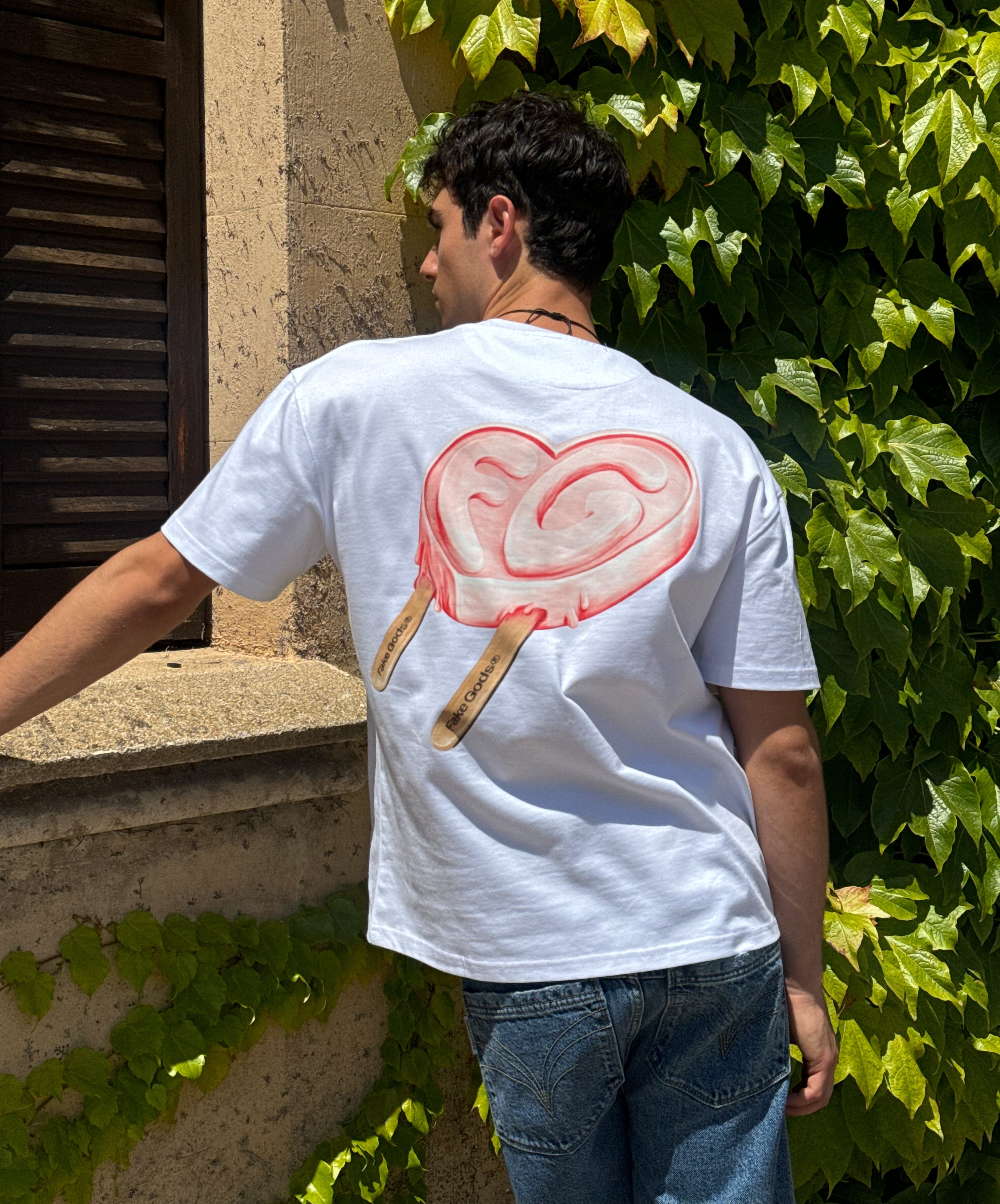 ICED HEART TEE WHITE