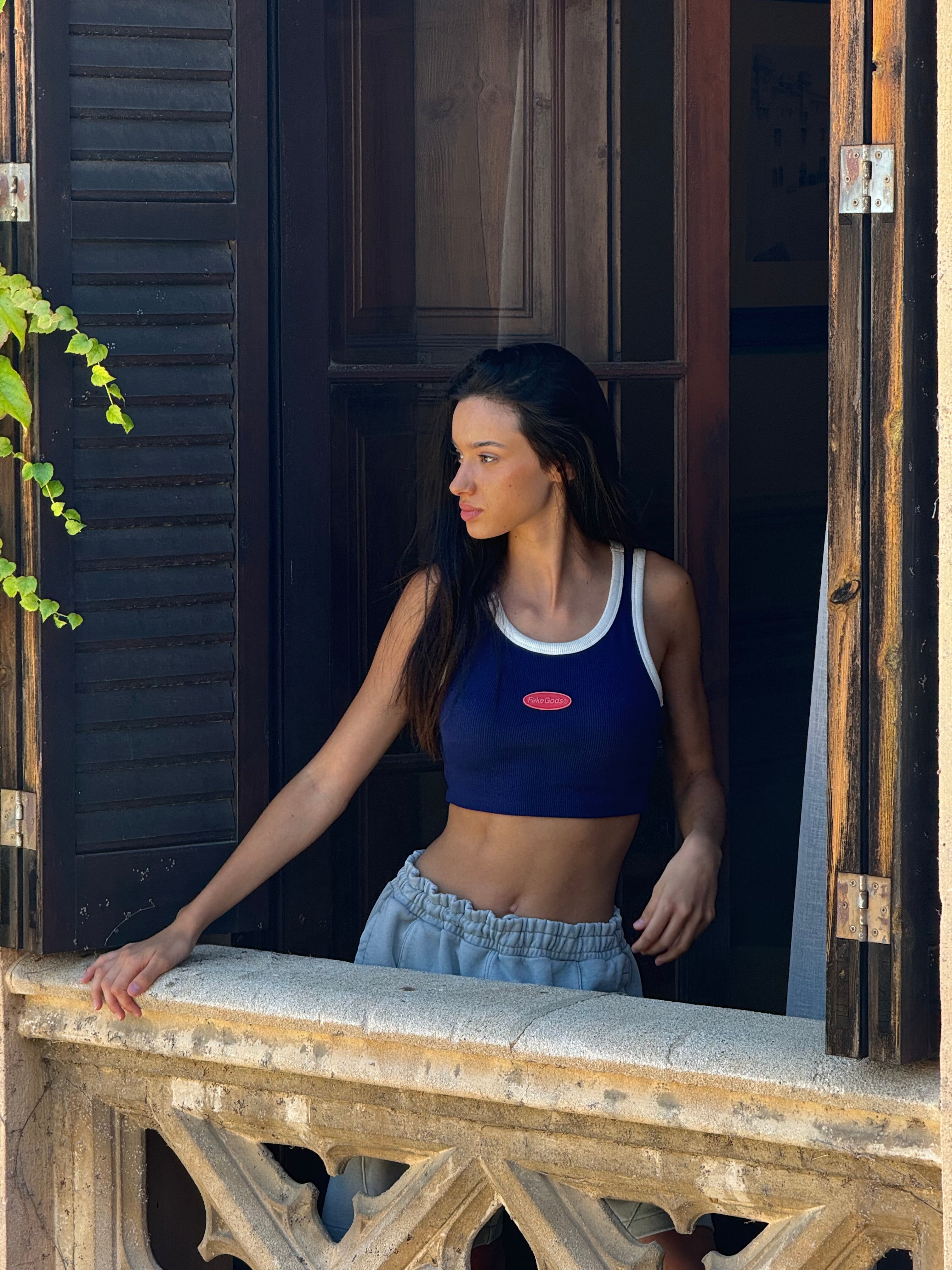 SCARLET CROP TOP NAVY