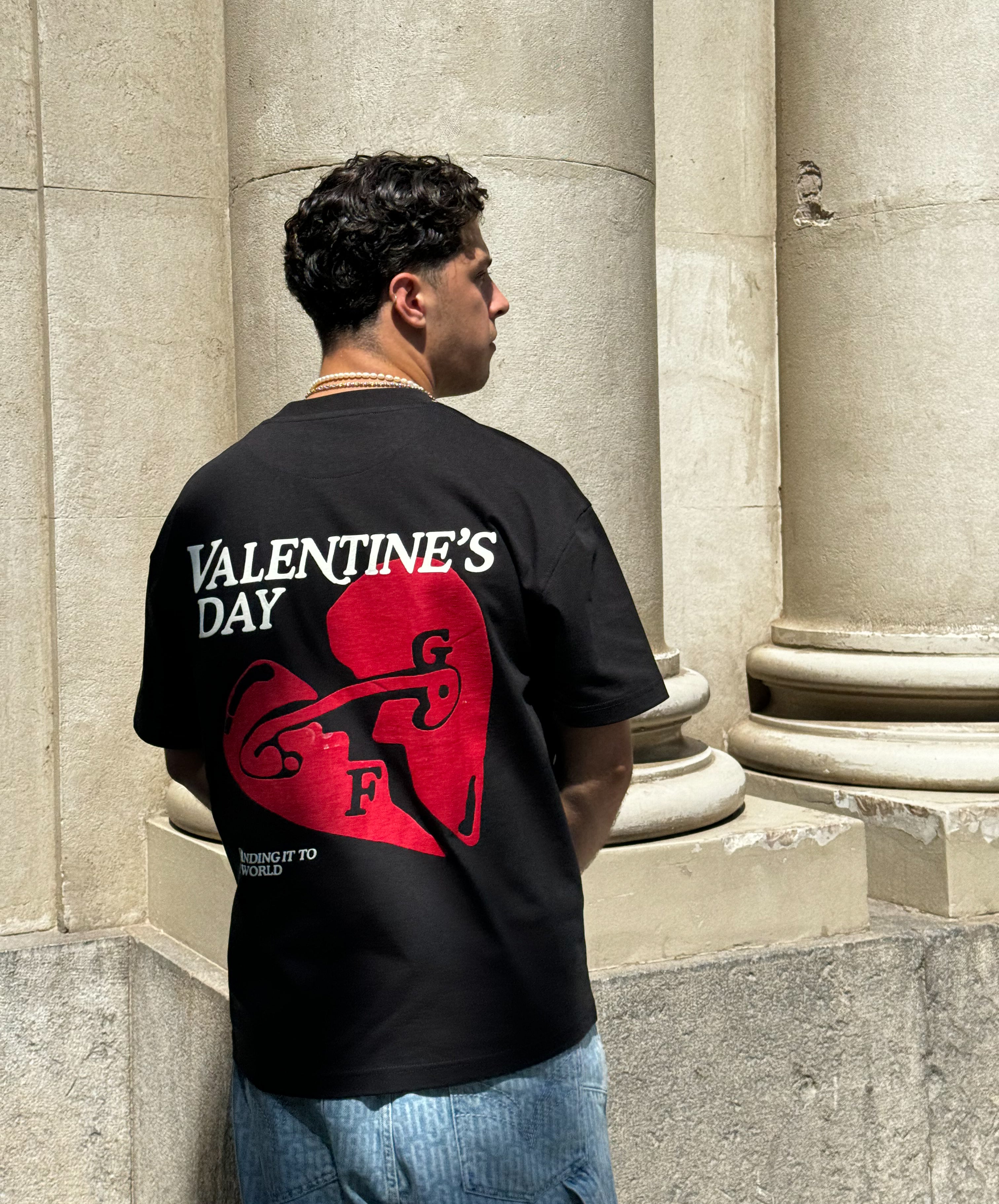 NOT YET VALENTINE'S TEE BLACK