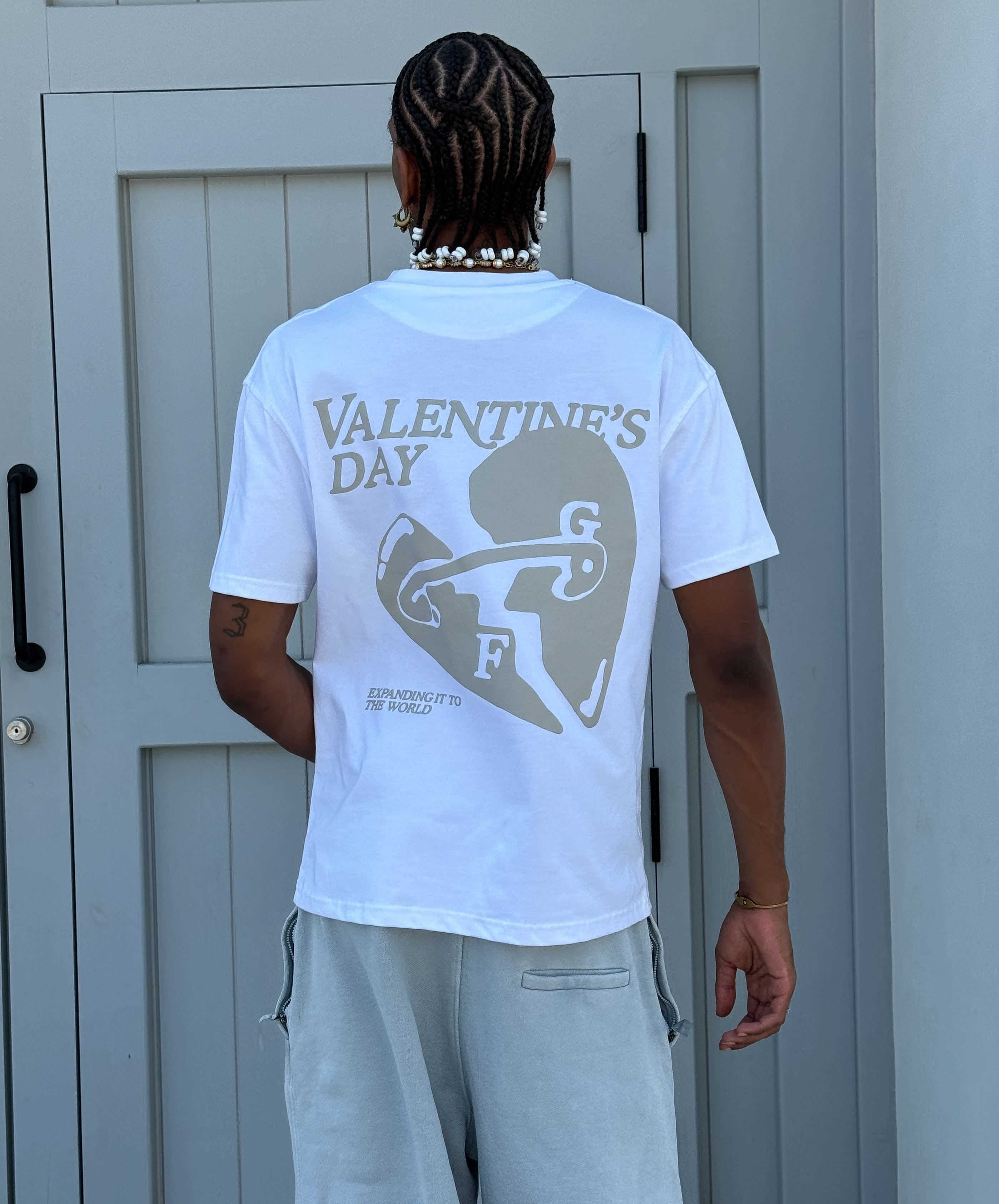 VALENTINE'S TEE MONOCHROME WHITE