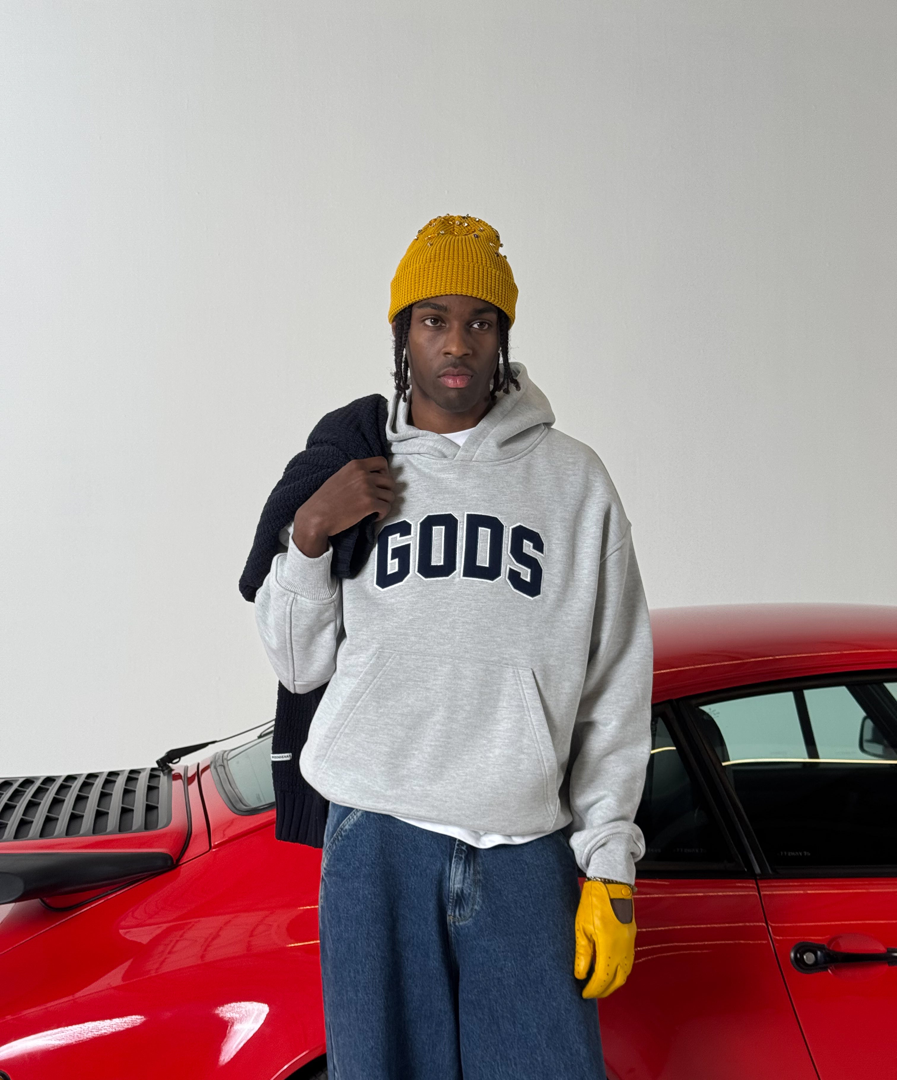 GODS HOODIE GREY MELANGE