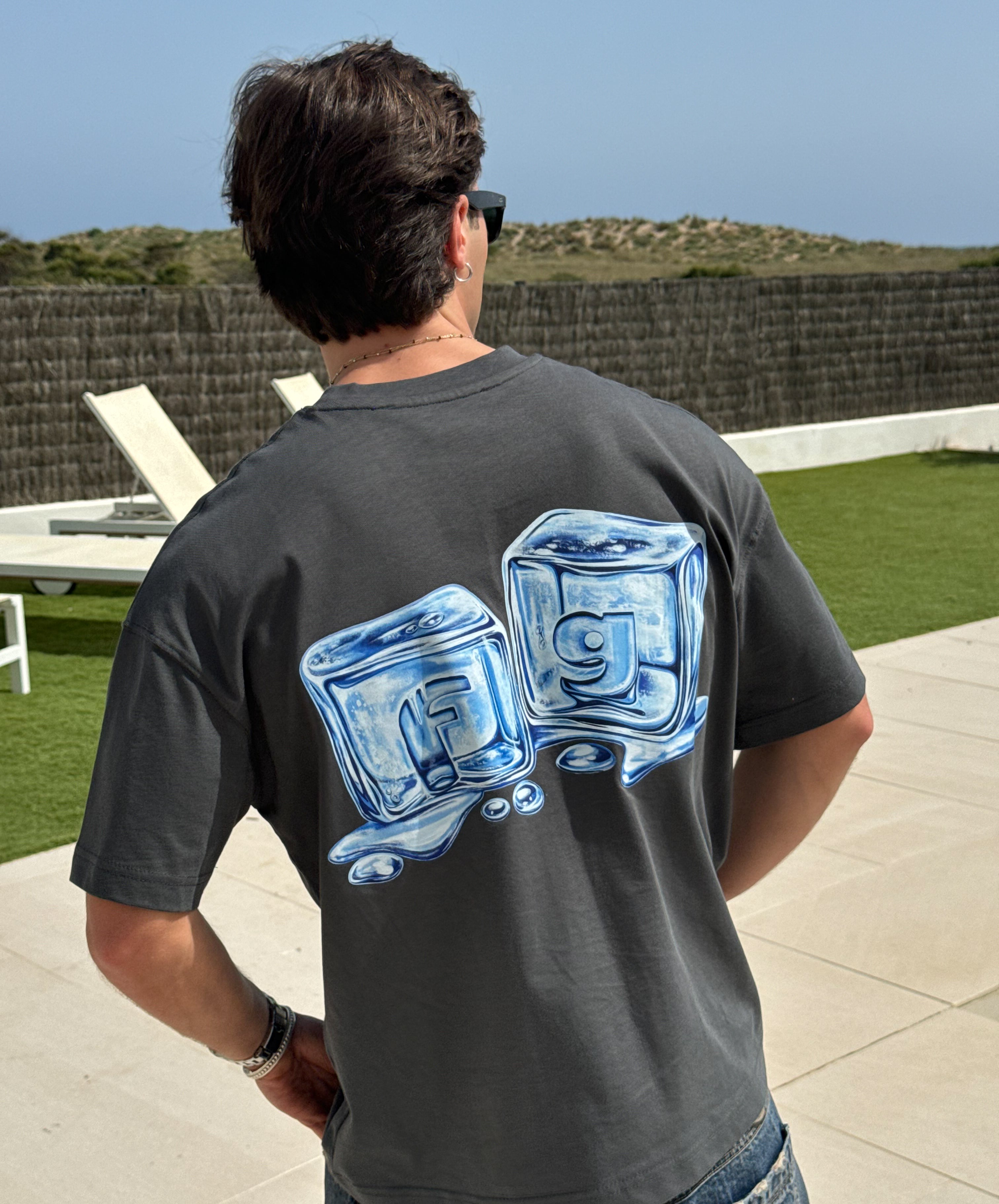 ICE CUBE TEE DARK GREY