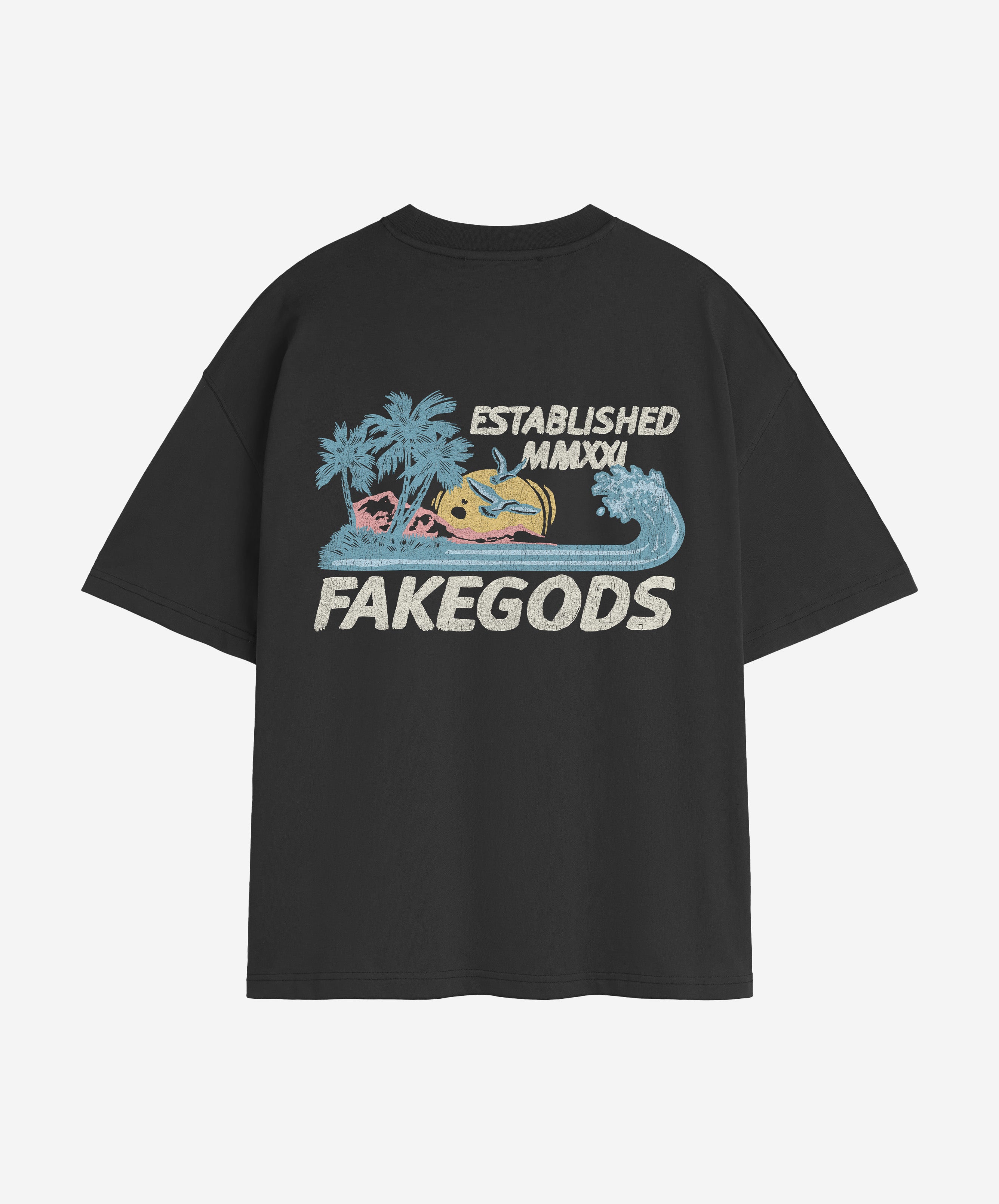 ISLAND TEE DARK GREY
