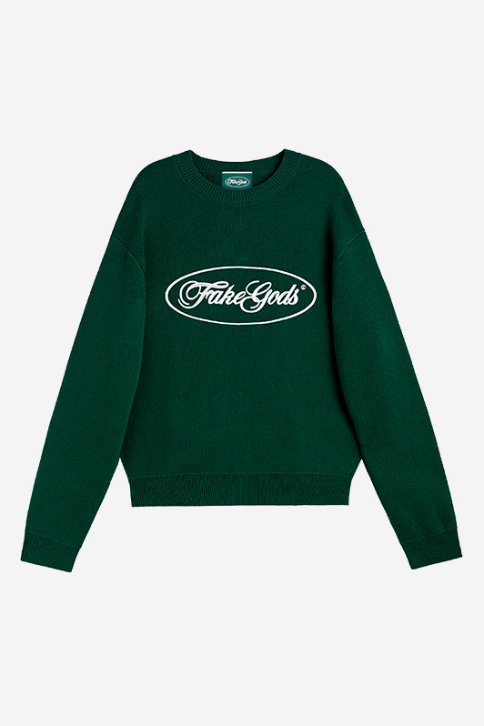 Logo Knitted Sweater Green