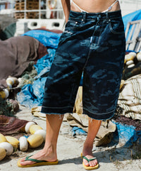 CAMOUFLAGE JORTS NAVY