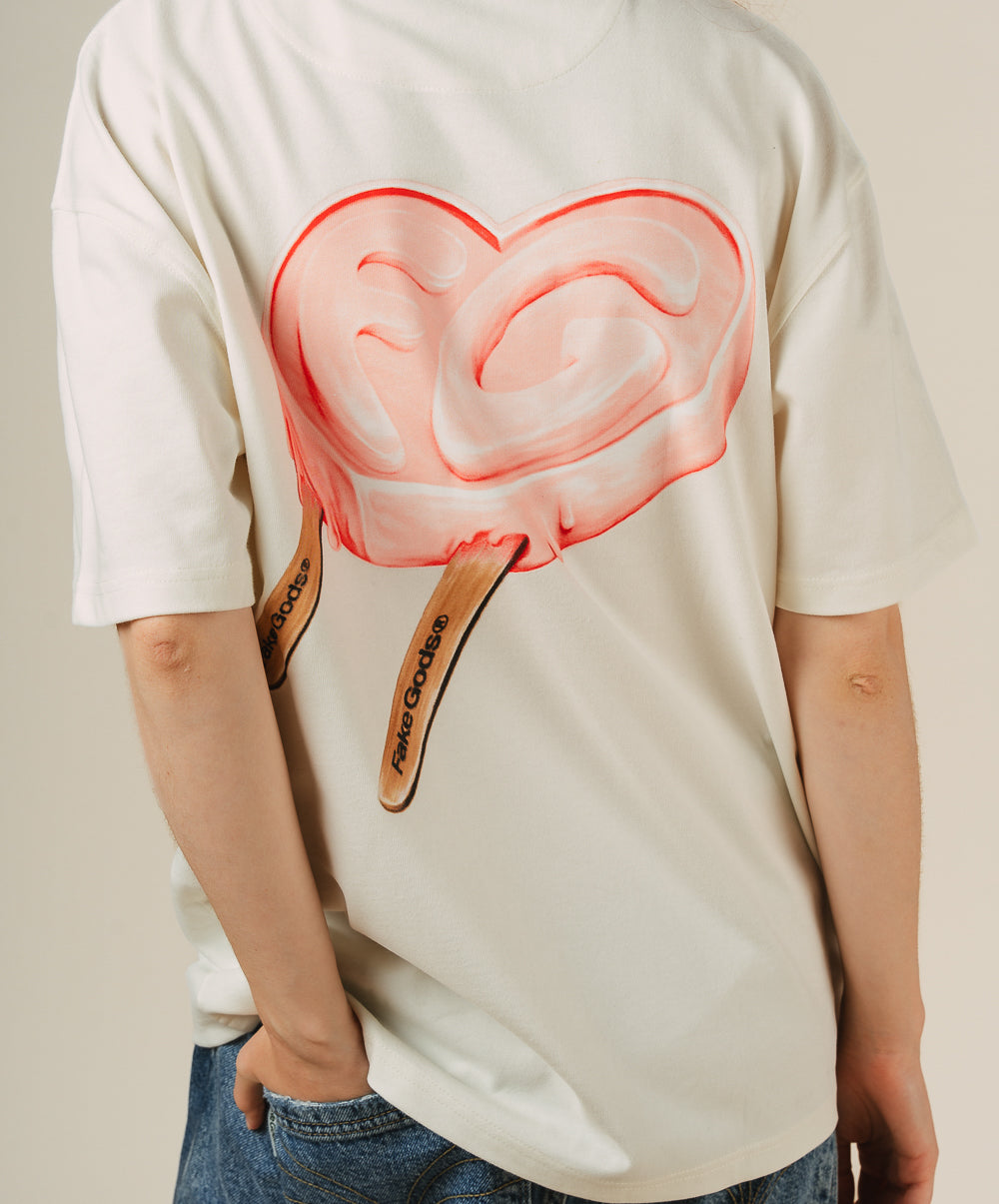 ICED HEART TEE WHITE