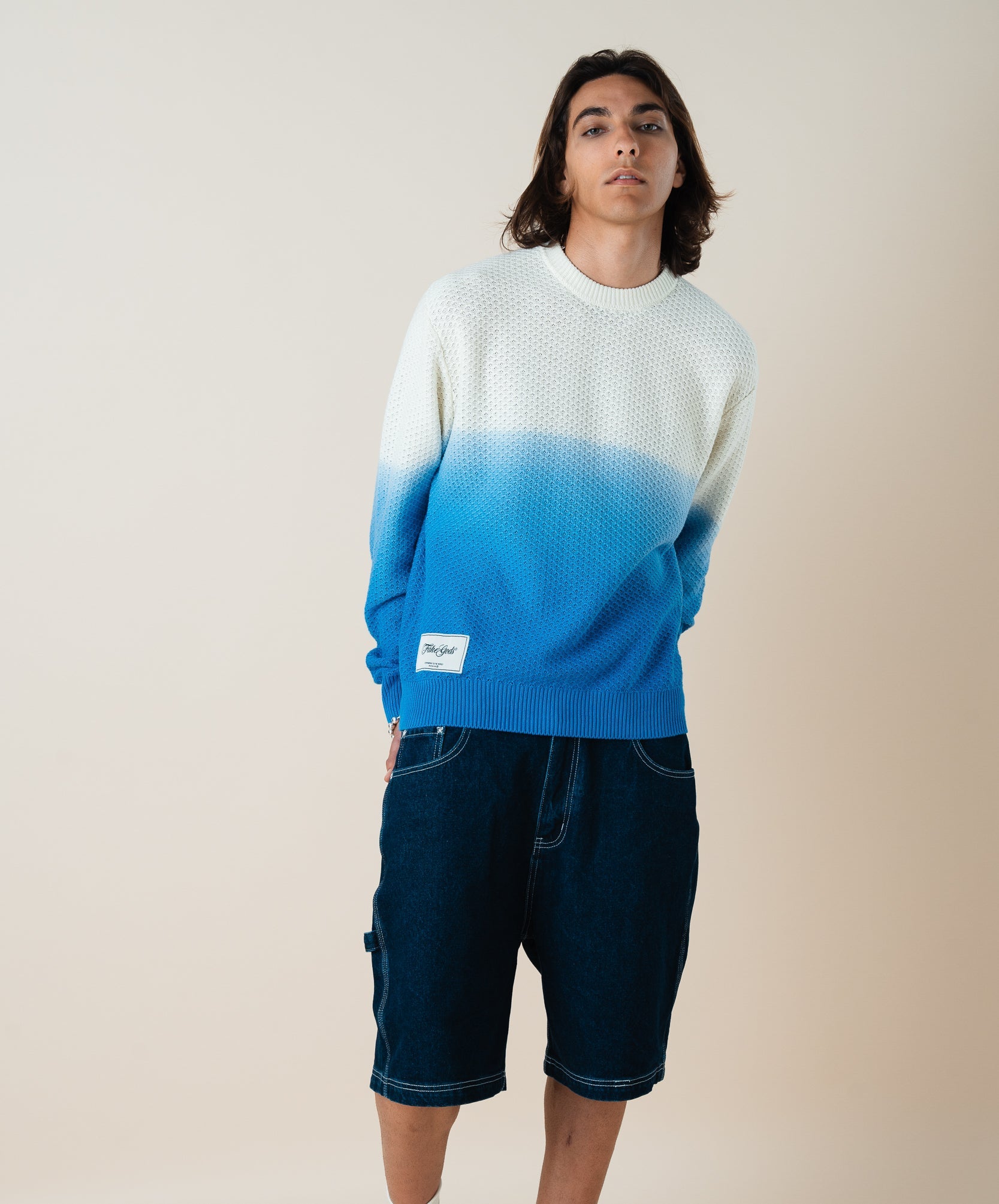 SKYLINE SWEATER WHITE BLUE