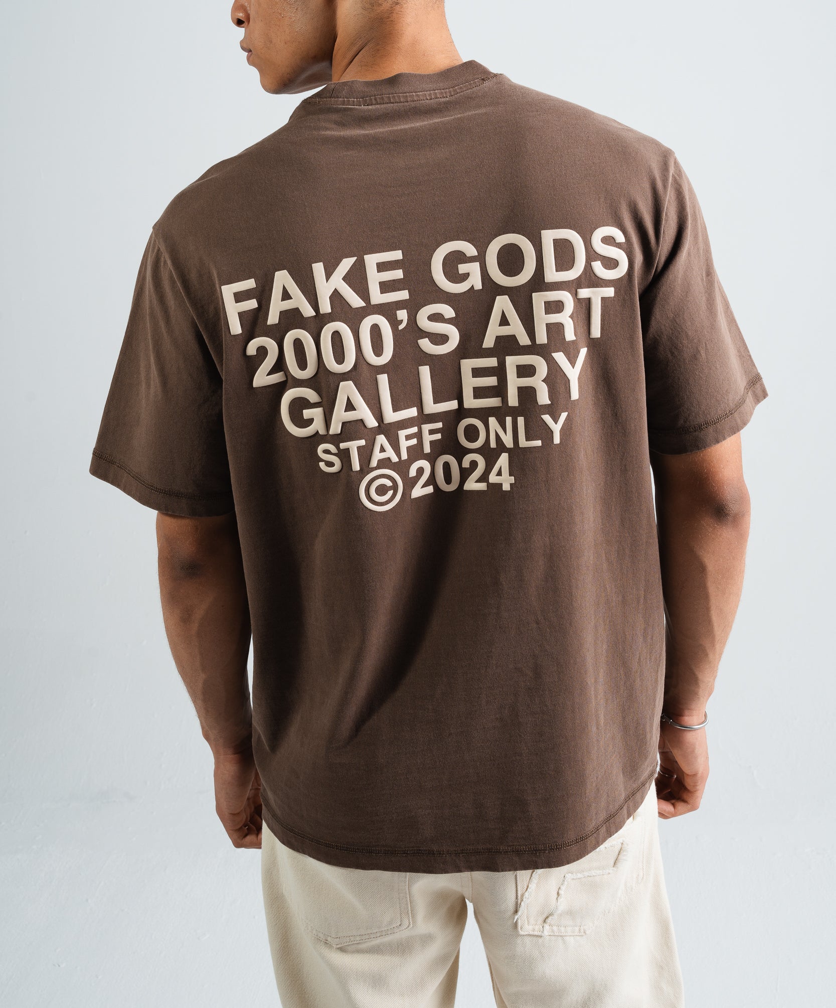 WASHED STAFF TEE BROWN