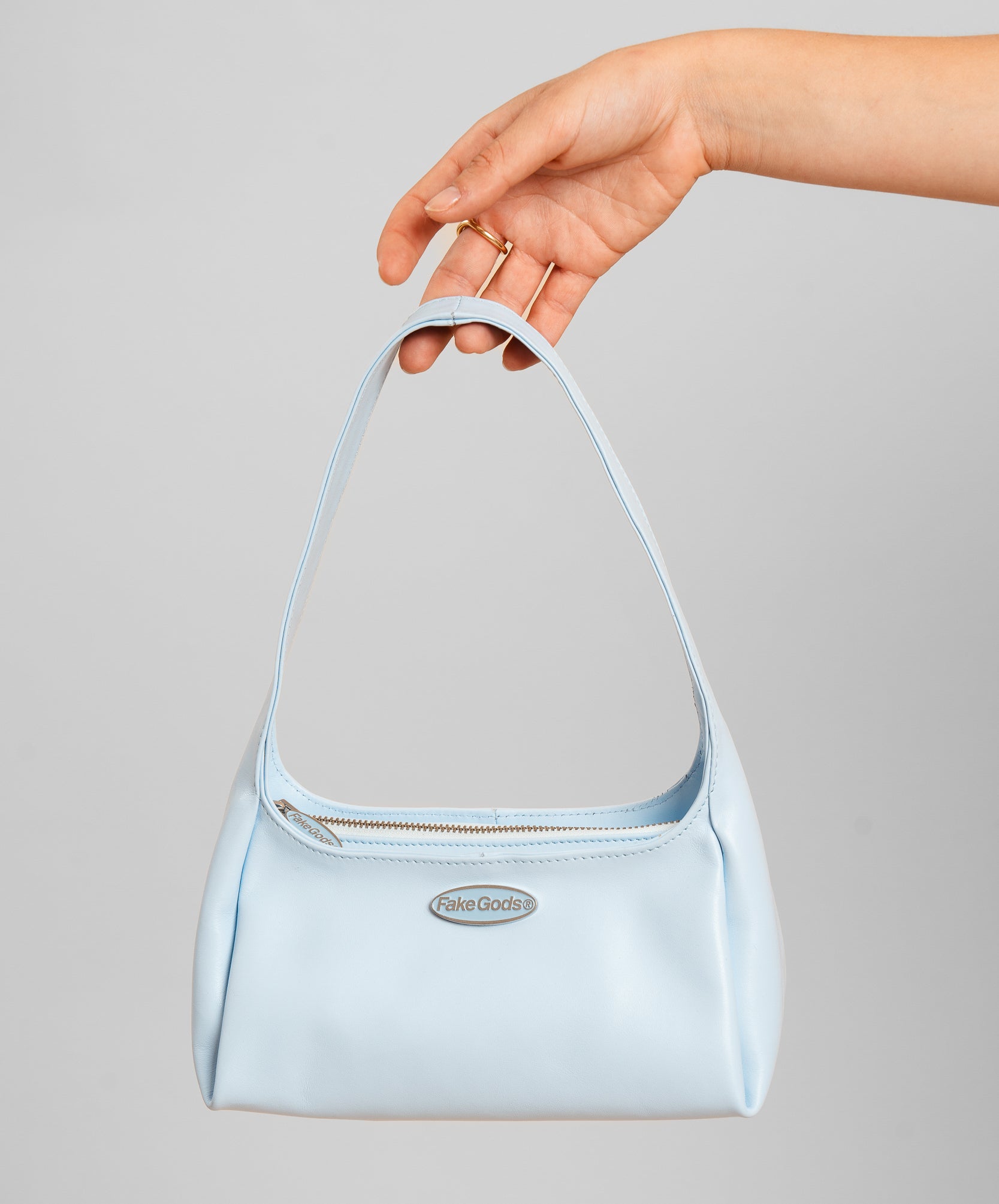 SICILIA LEATHER BAG LIGHT BLUE