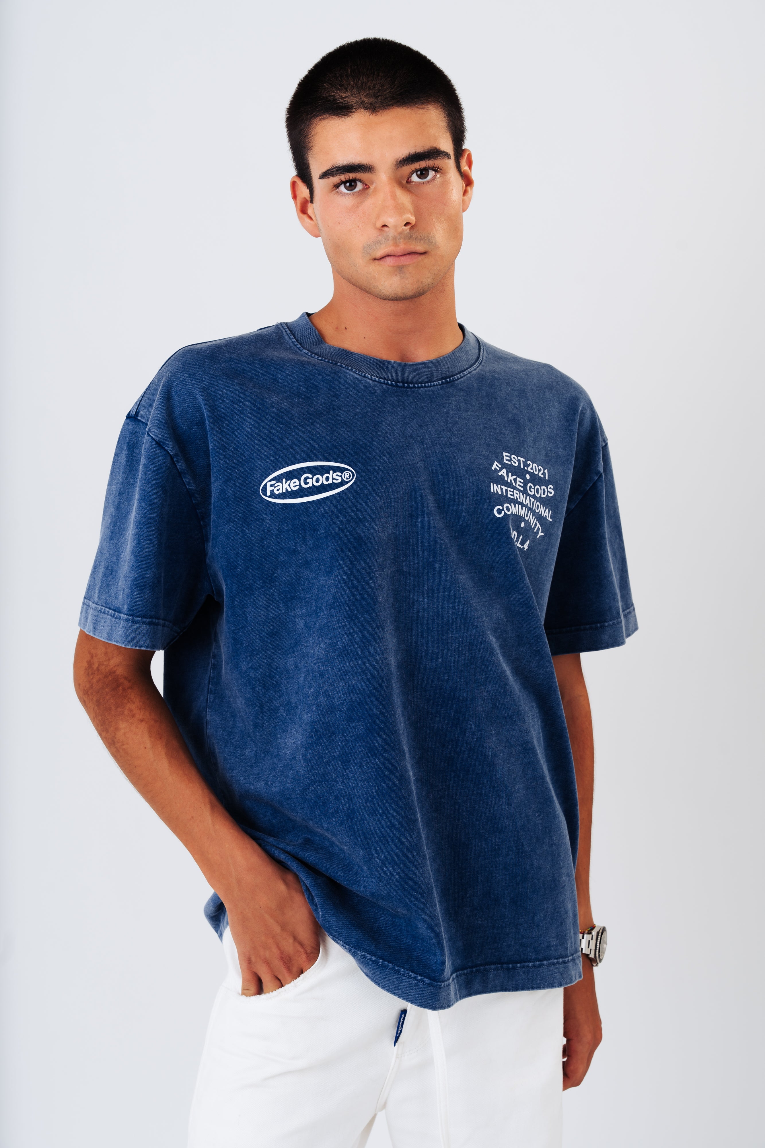 OUR HOME TEE BLUE