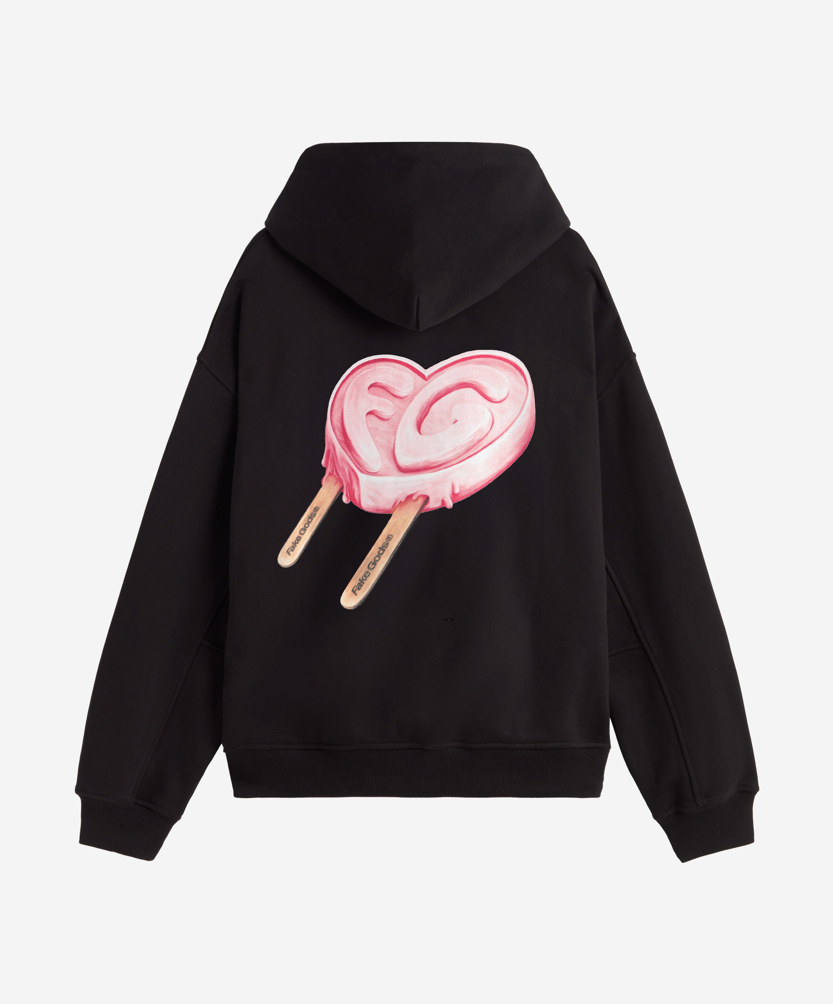 ICED HEART HOODIE BLACK
