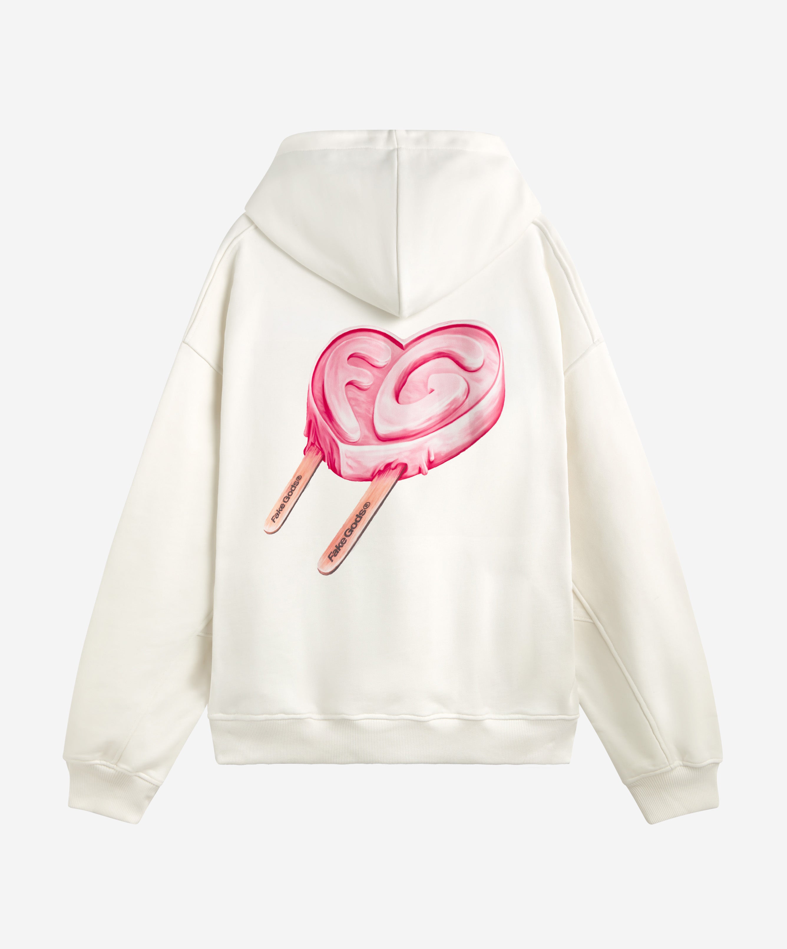 ICED HEART HOODIE CREAM