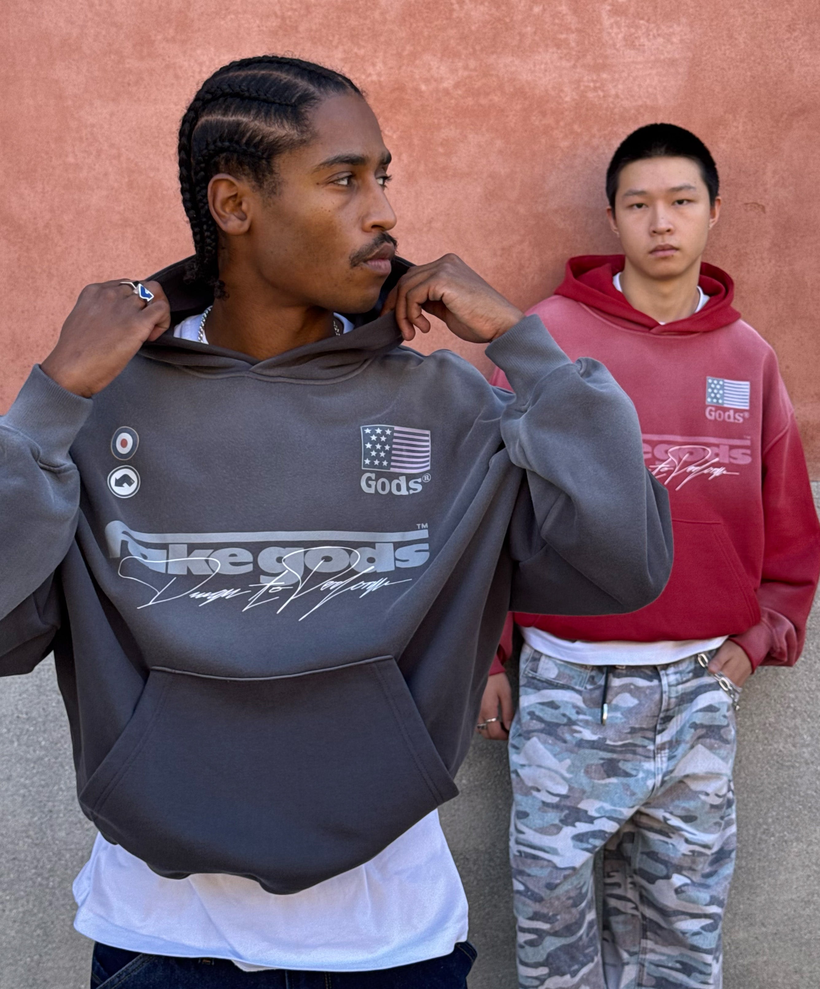 SIGNATURE WASHED HOODIE DARK GREY